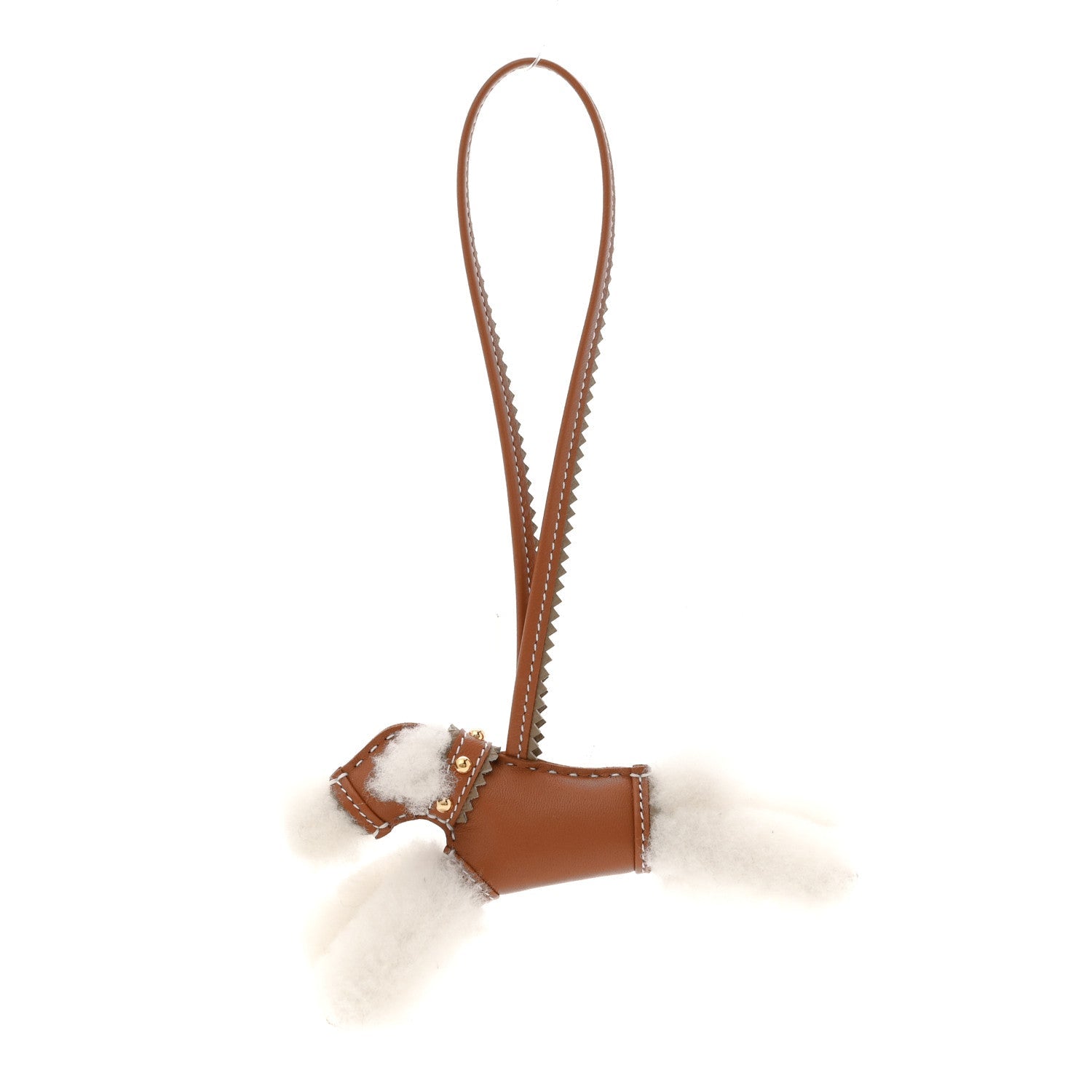 Milo Lambskin Epsom Shearling Budy Apic Charm Ecru Gold Poussiere