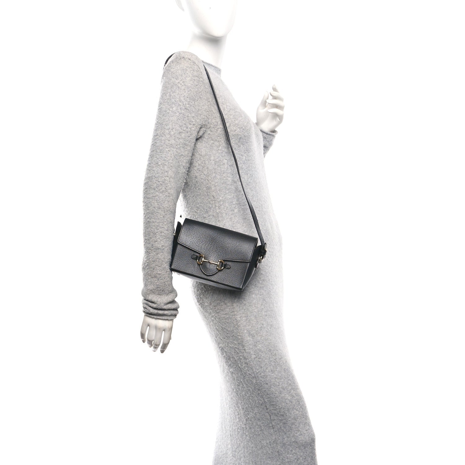 Calfskin Horsebit 1955 Shoulder Bag Black