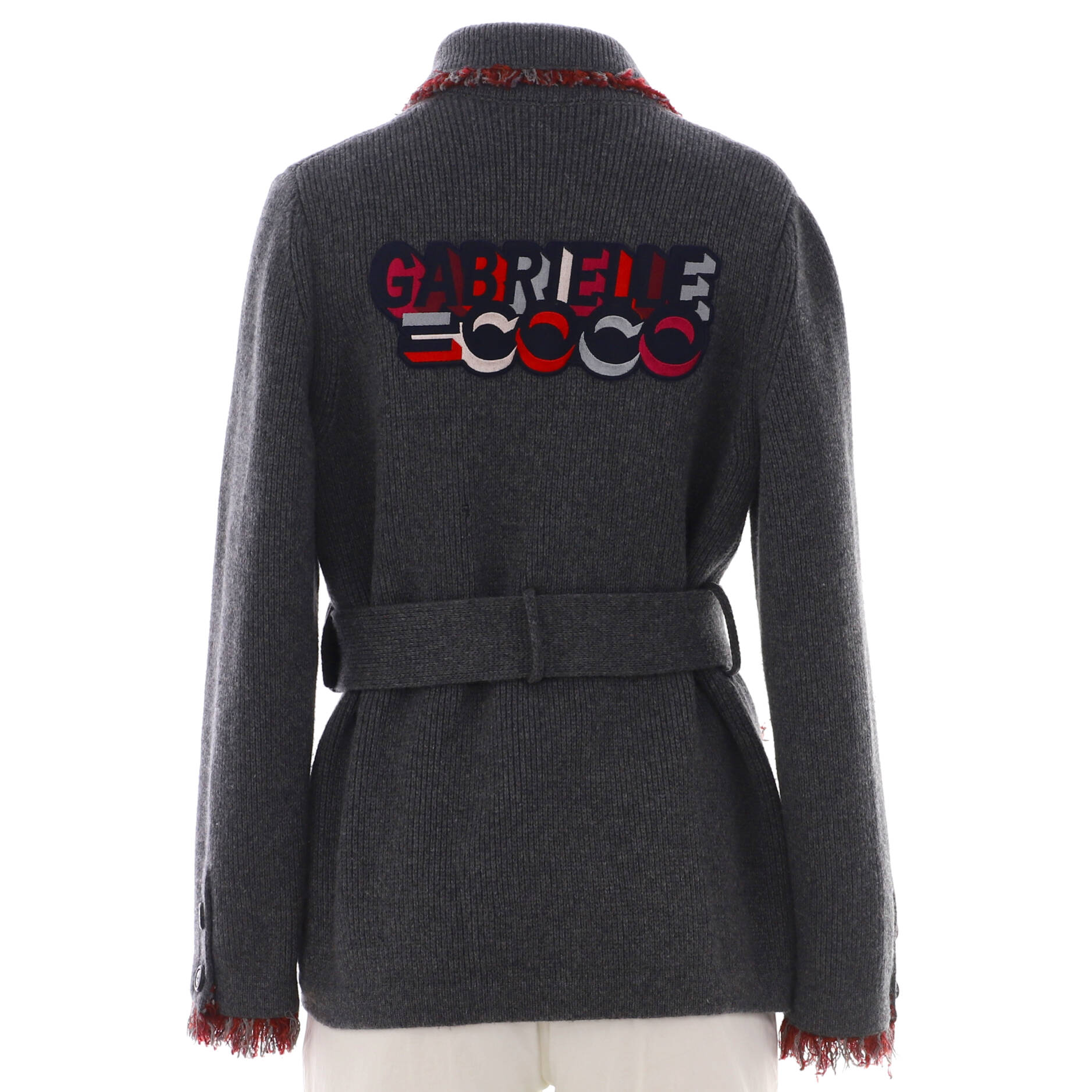 Women's Gabrielle Coco Frayed Belted Jacket Cashmere