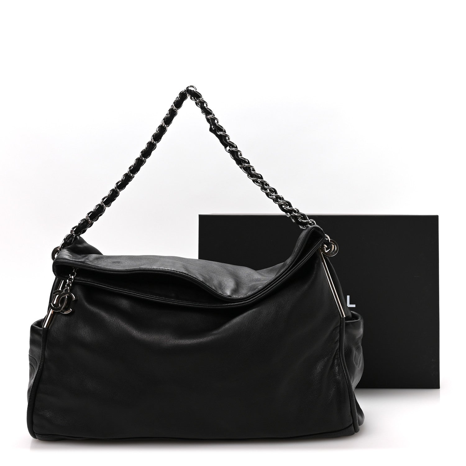 Lambskin Large Ultimate Soft Tote Black