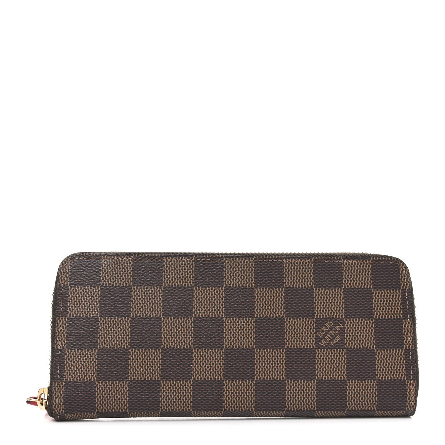 Damier Ebene Clemence Wallet Cherry