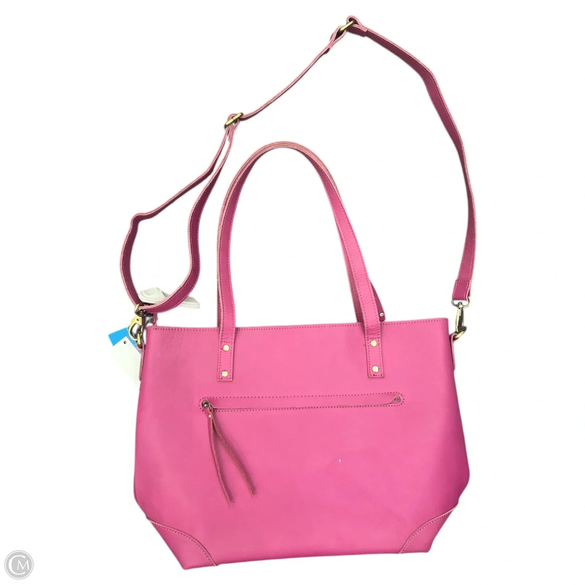 Tote Leather By Clothes Mentor, Size: Large