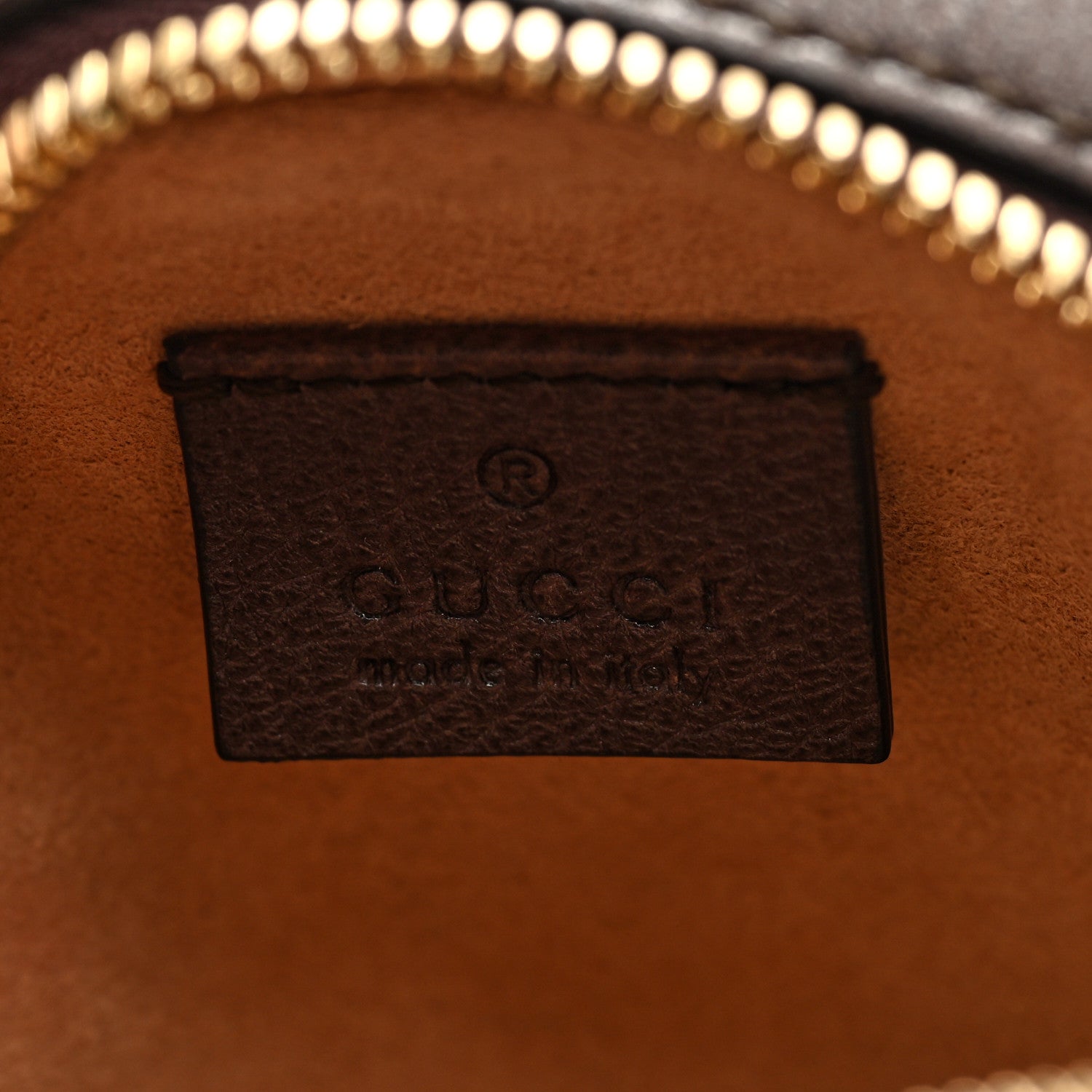 GG Supreme Monogram Web Mini Ophidia Round Shoulder Bag Brown