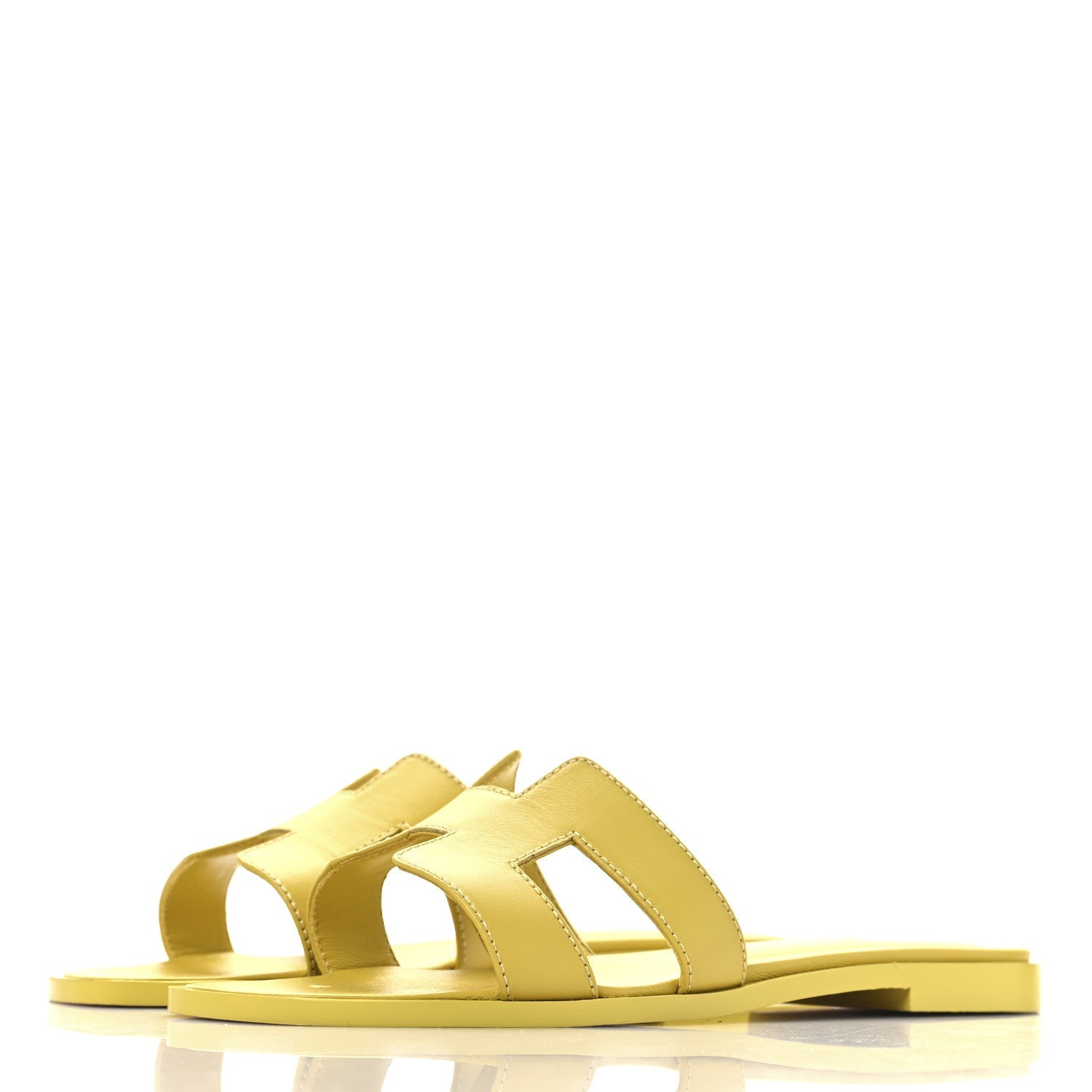 Box Calfskin Oran Sandals 36.5 Jaune Citron