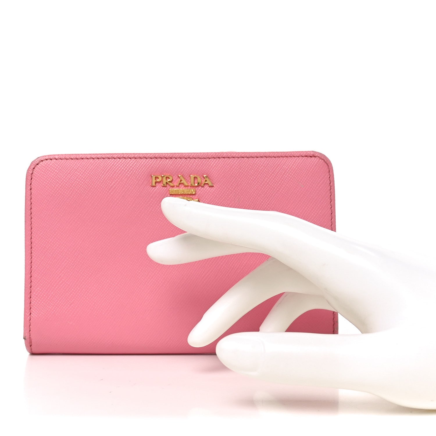 Saffiano Metal Compact Wallet Peonia Petalo