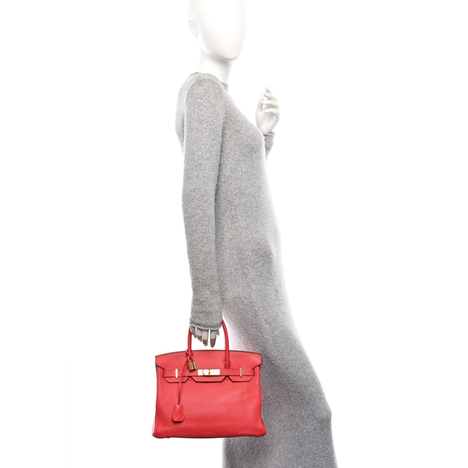Togo Birkin 30 Rouge Pivoine