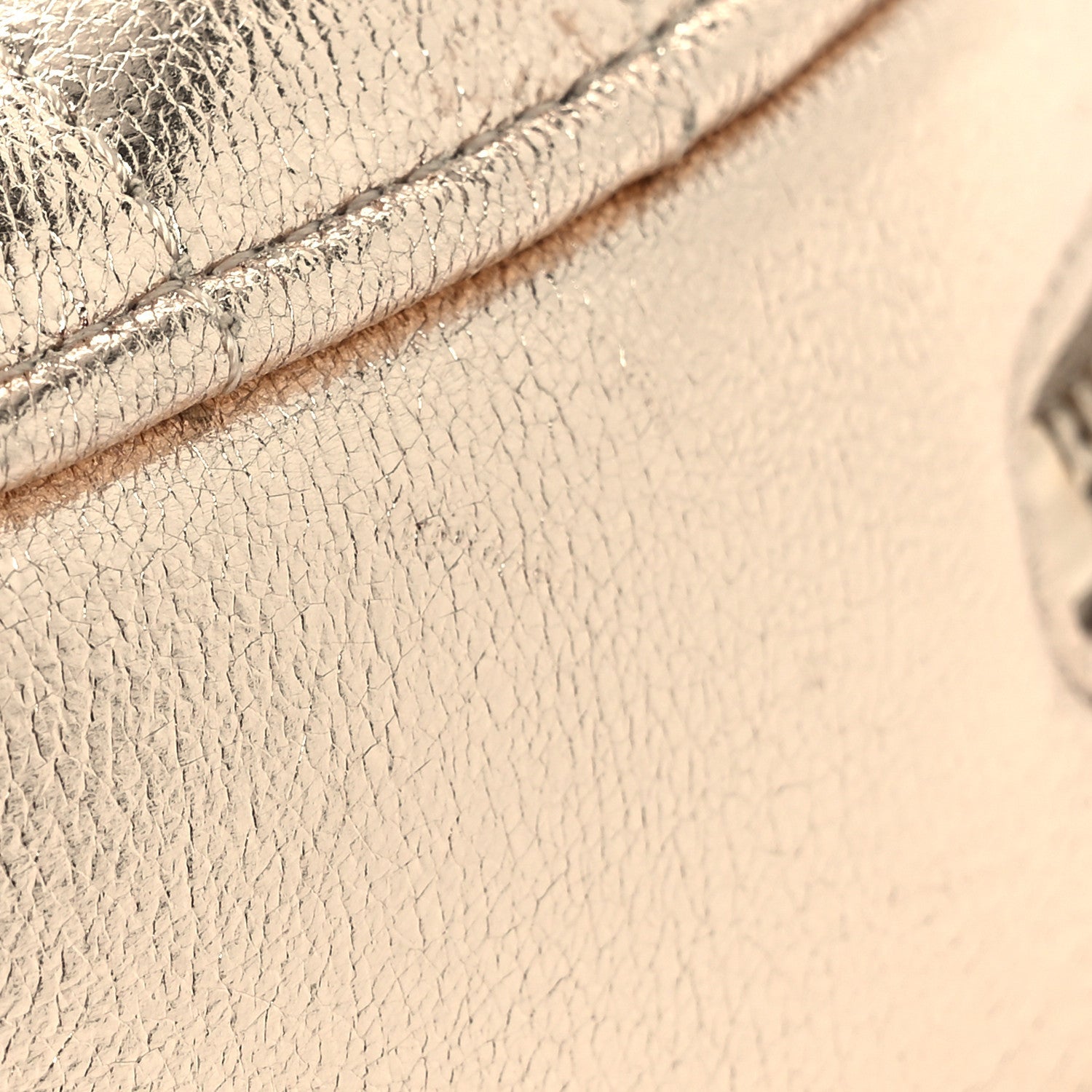 Metallic Lambskin Quilted CC In Love Heart Clutch With Chain Gold