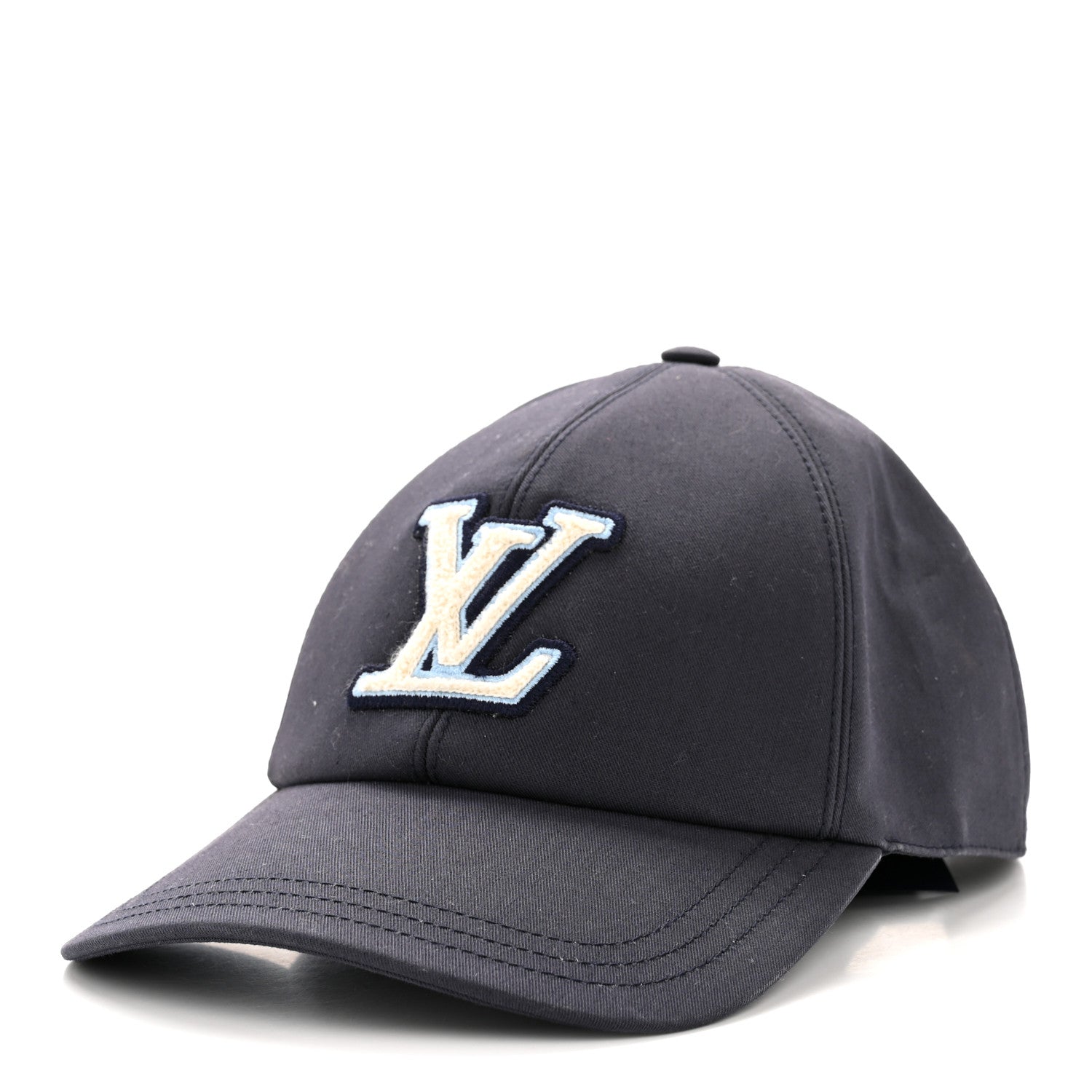 Cotton LV Signature Cap M Bleu Marine