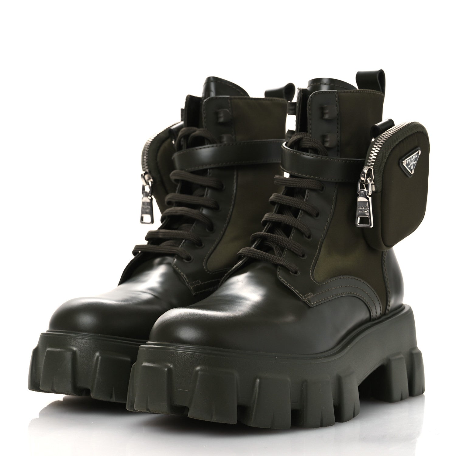 Spazzolato Rois Re-Nylon Metal Triangle Logo Monolith Pouch Pocket 55mm Boots 40 Militare