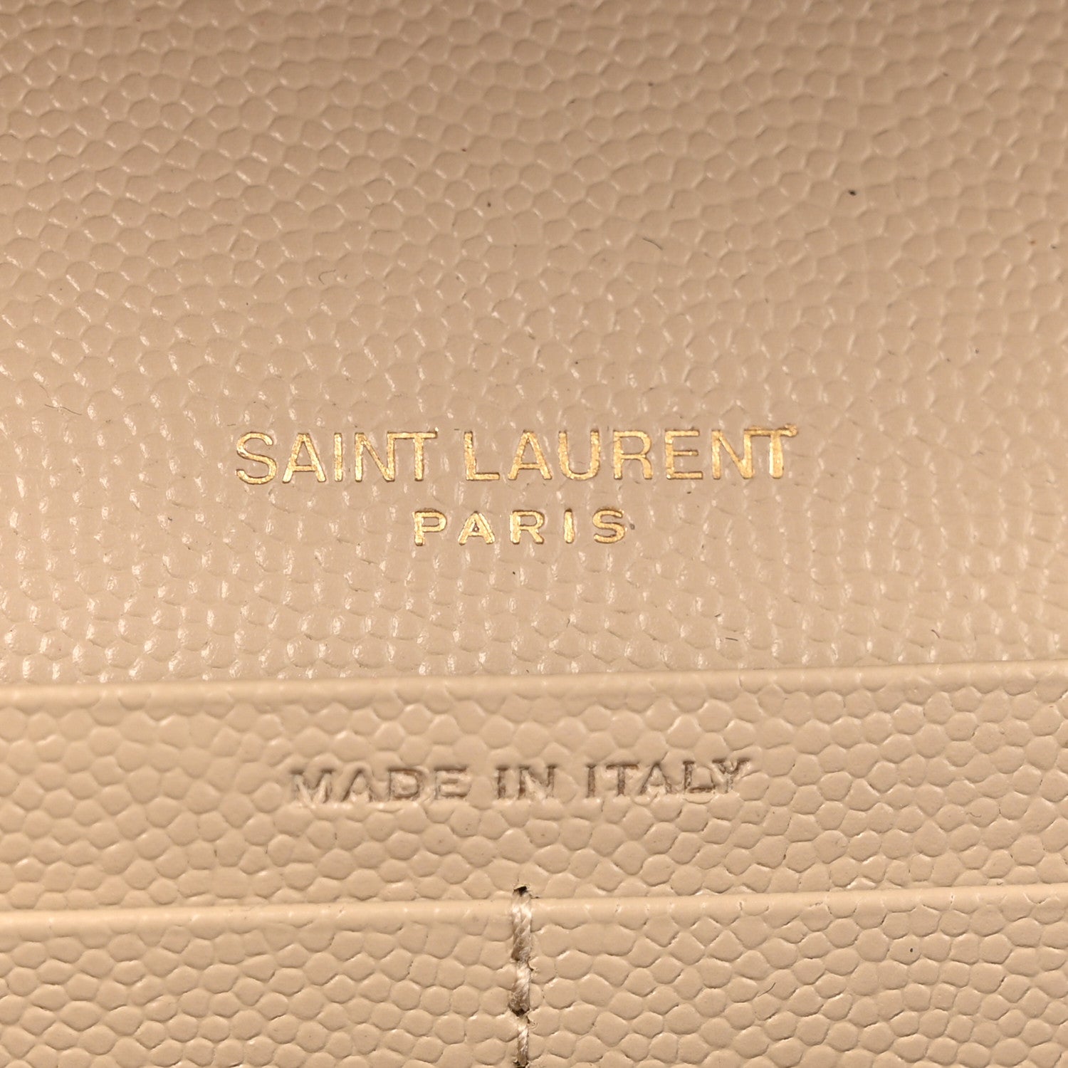 Grain De Poudre Matelasse Chevron Monogram Chain Wallet Dark Latte