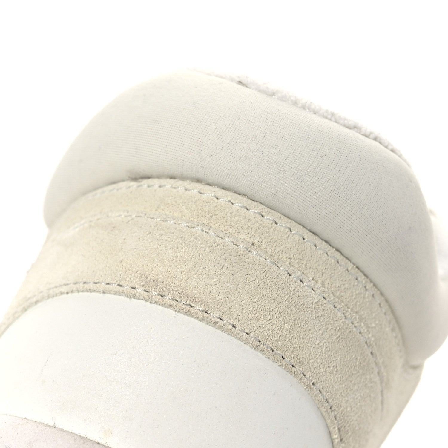 Suede Calfskin Fabric CC Sneakers 39 White