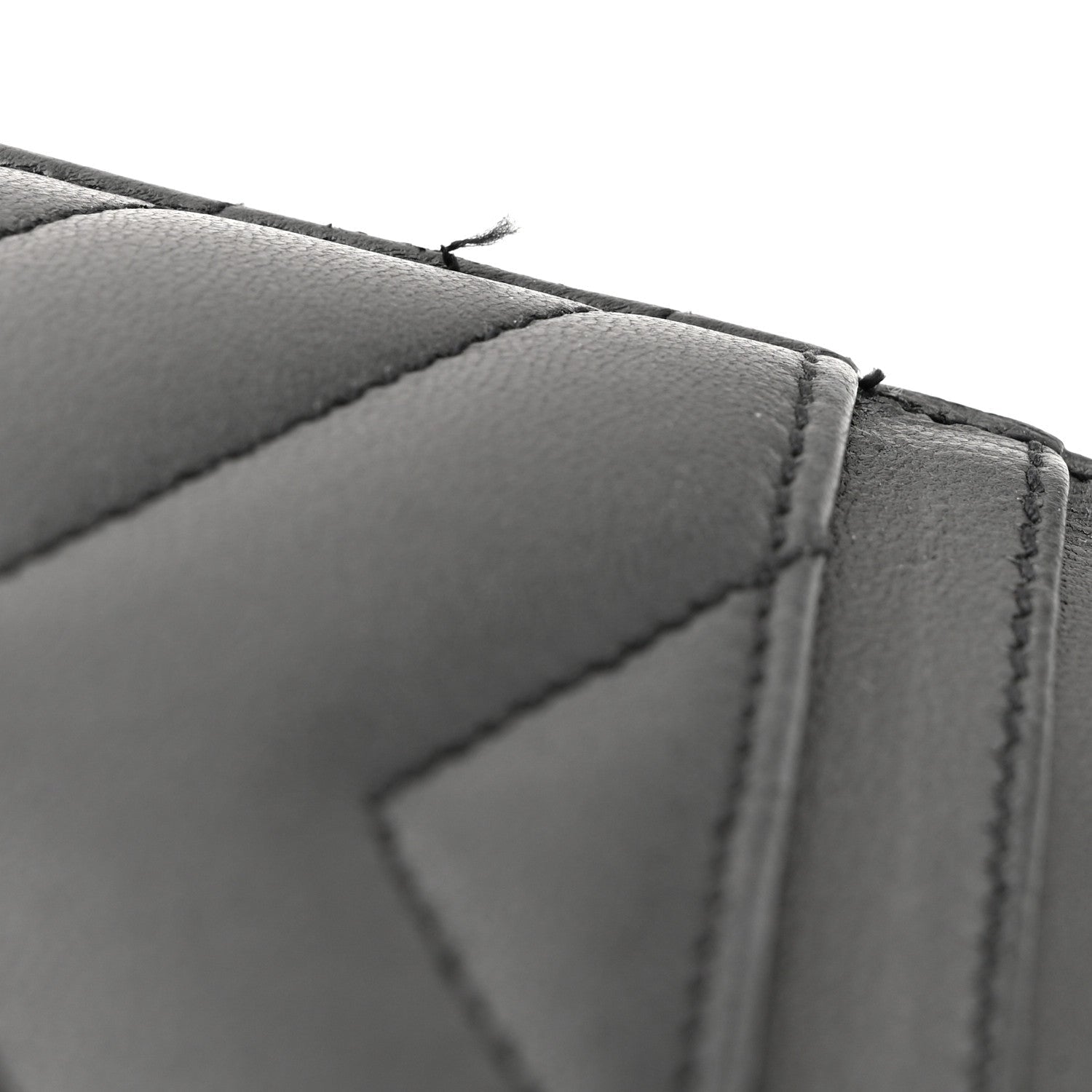 Calfskin Y Quilted Monogram LouLou Credit Card Case Black
