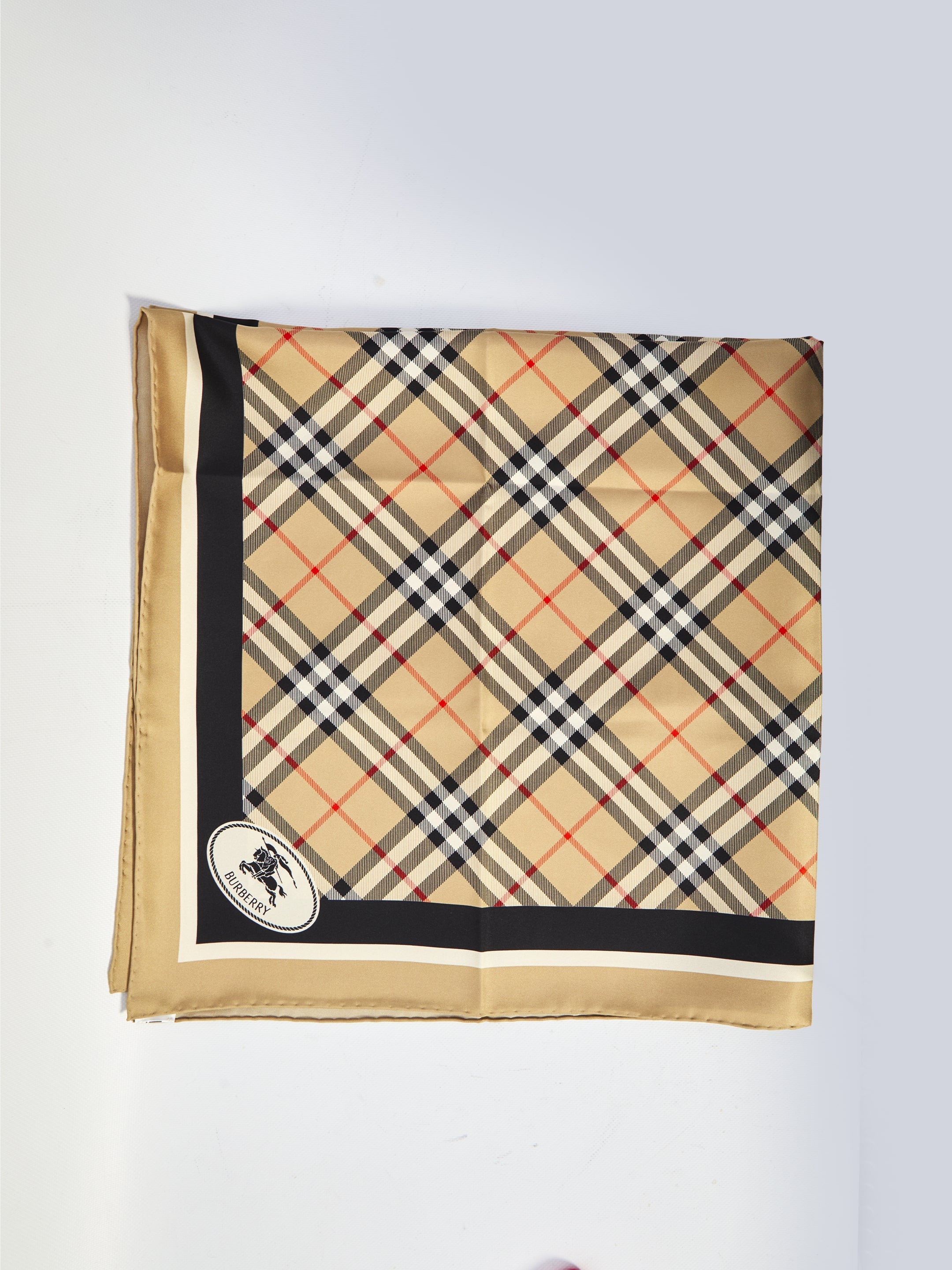 check silk scarf