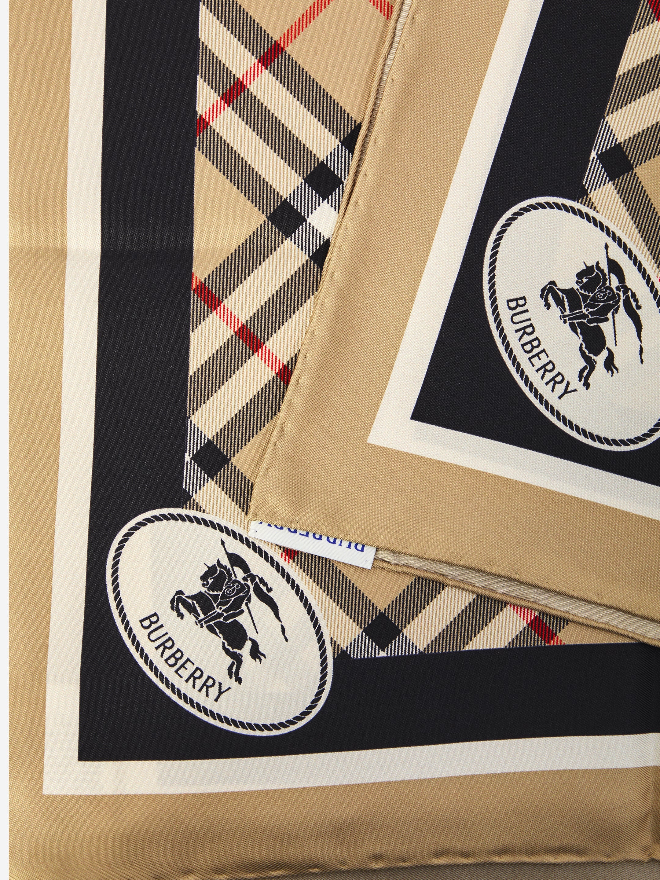 check silk scarf