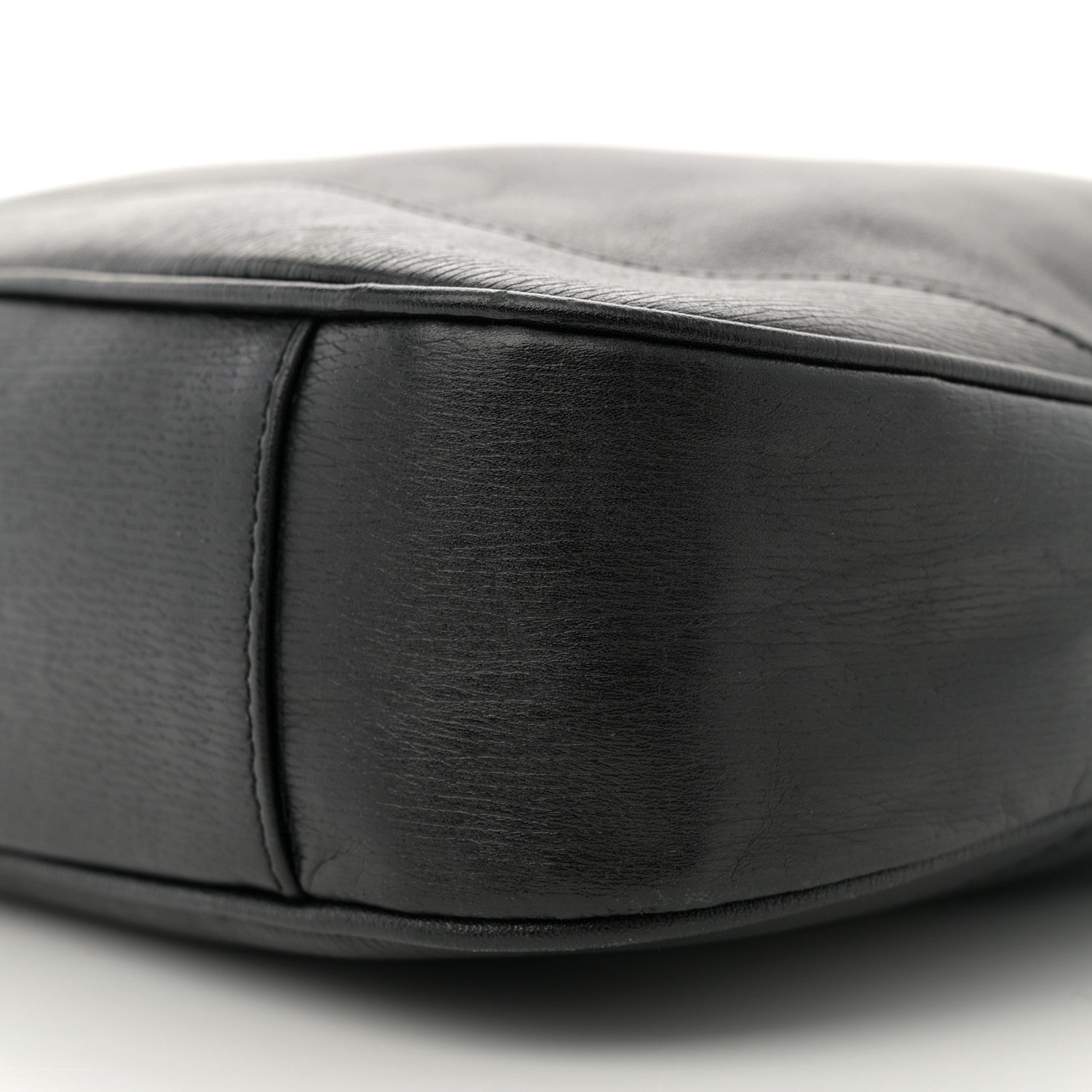 Calfskin Bamboo Top Handle Bag Black Black