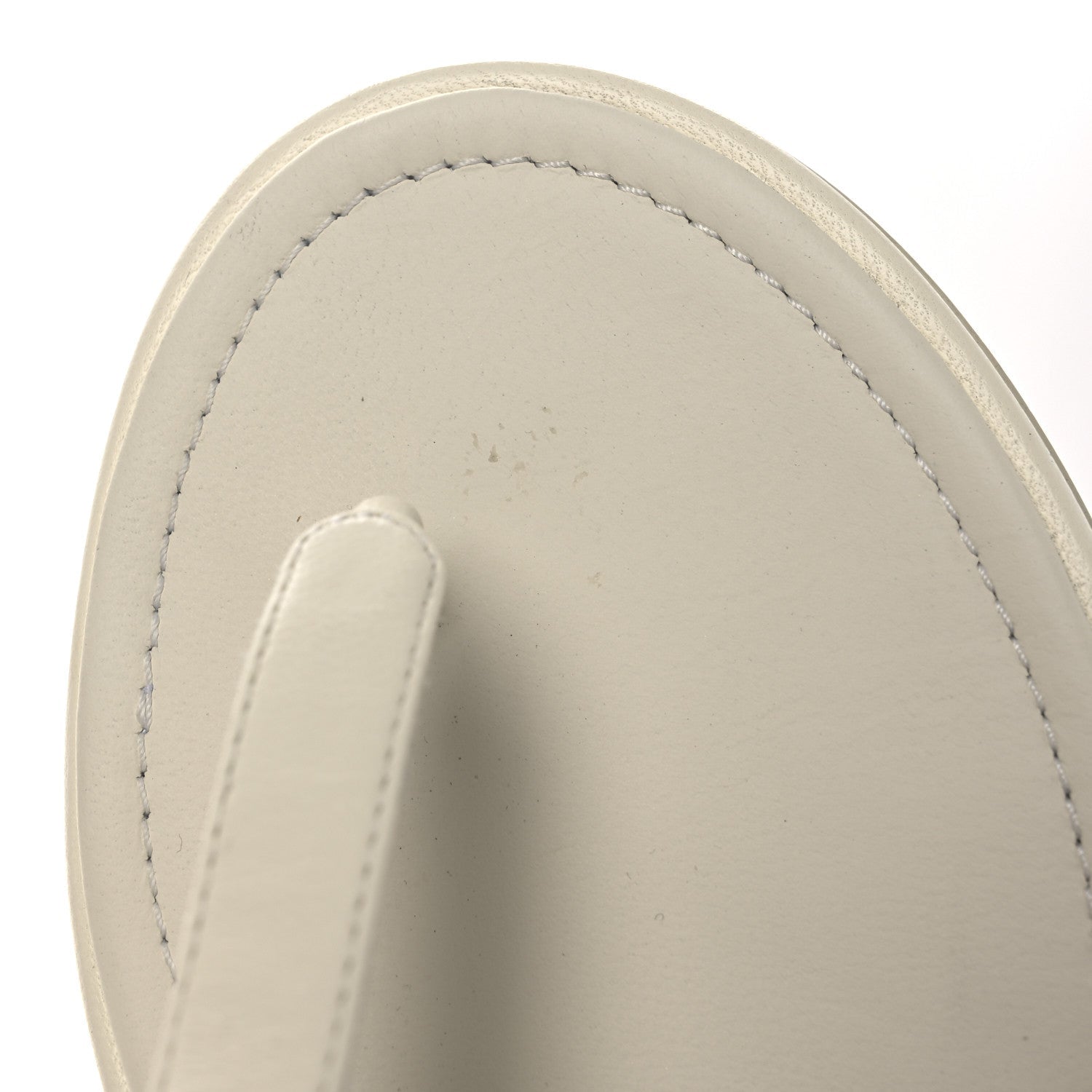 Lambskin Pearl Mini CC Thong Sandals 38 White