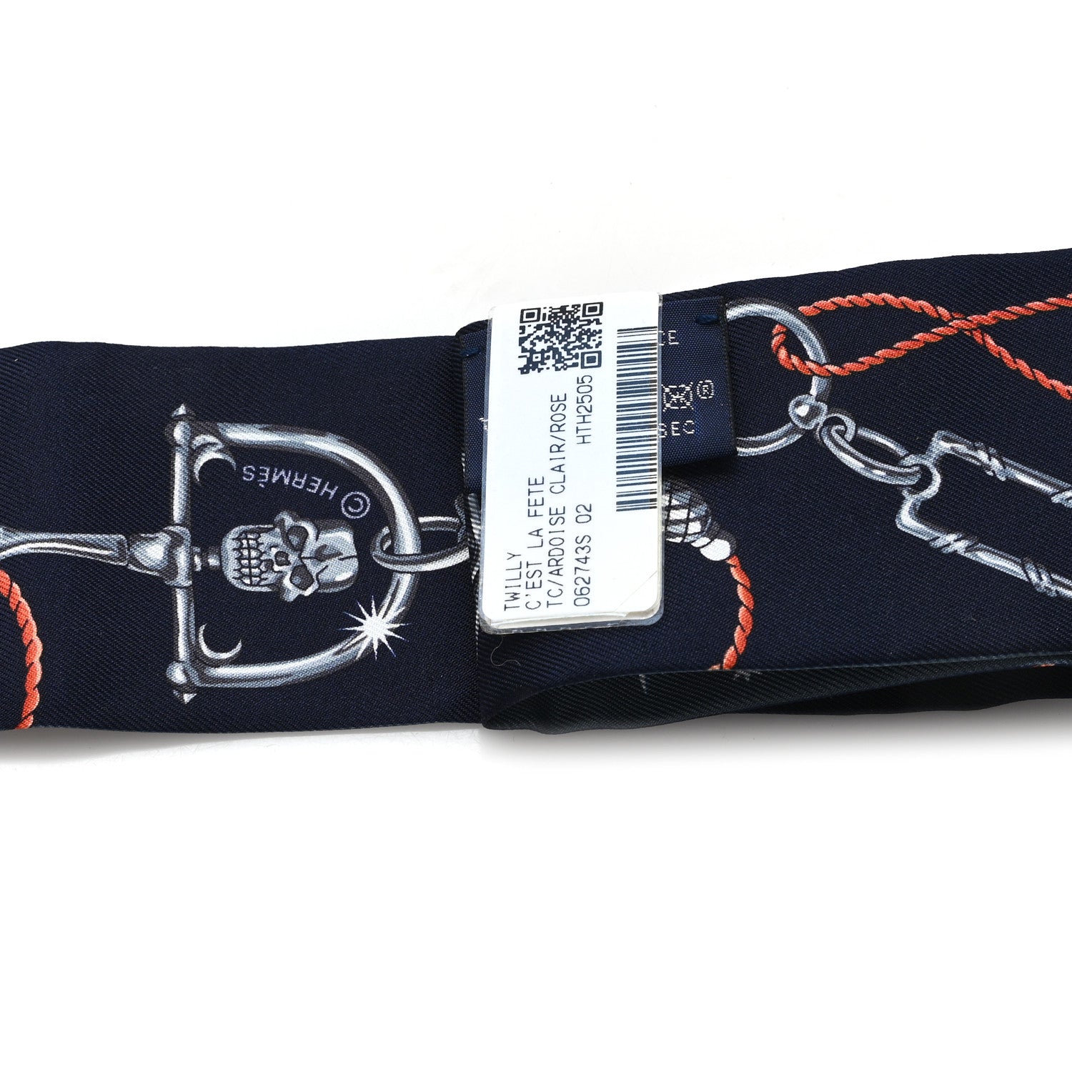 Silk C'est la Fete Twilly Ardoise Clair Rose Pale Bleu Marine