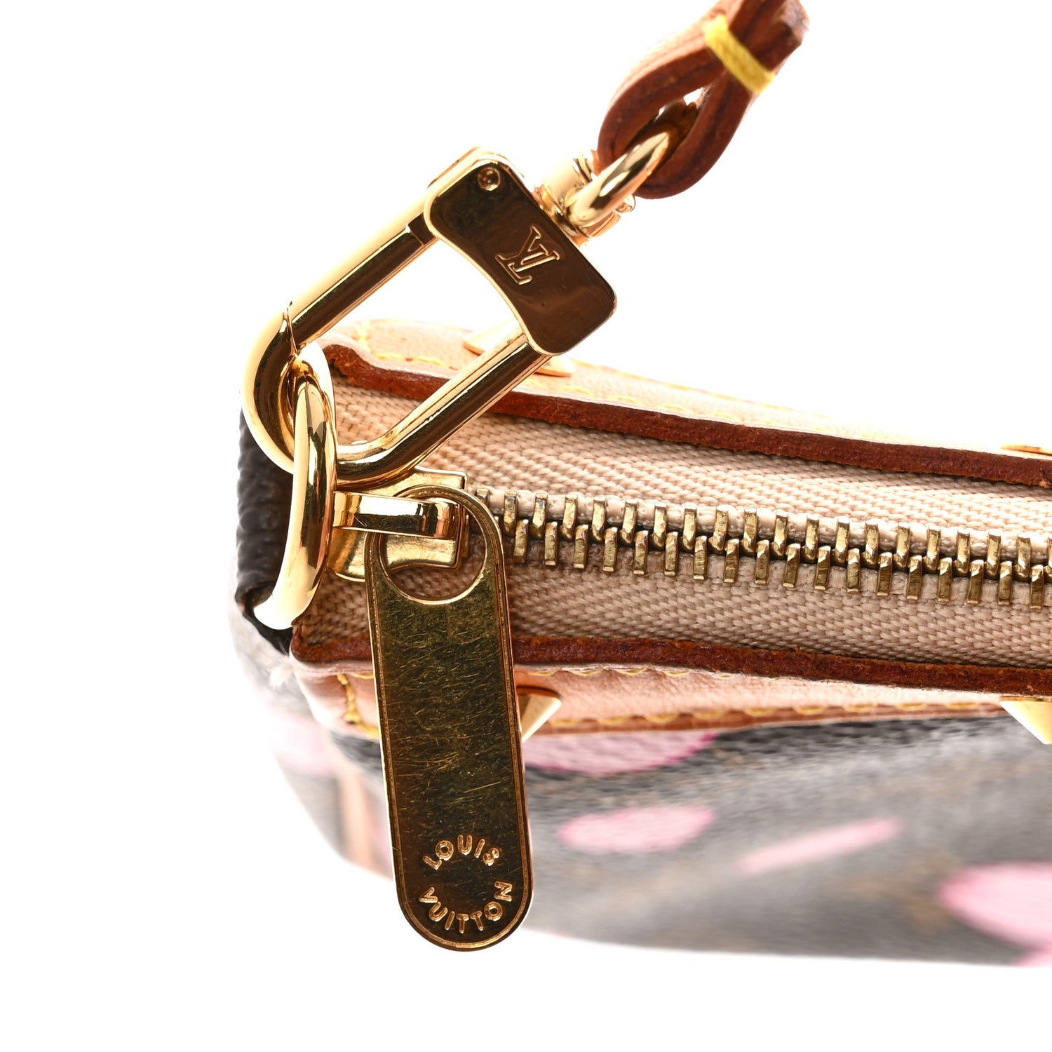 Monogram Cherry Blossom Pochette Accessories Brown