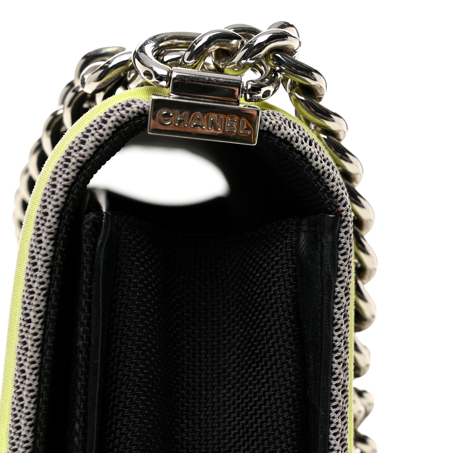 Canvas Quilted New Medium Fluo Boy Flap Black Grey Yellow