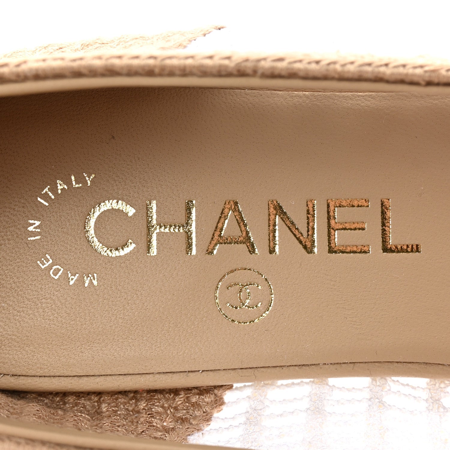 Raffia Cap Toe Ballerina Flats 37.5 White Beige