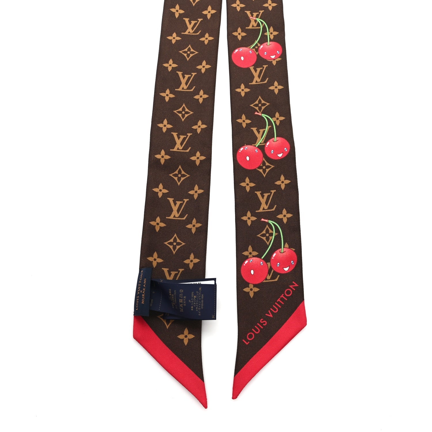 LV X TM Silk Monogram Cerises Bandeau Brown