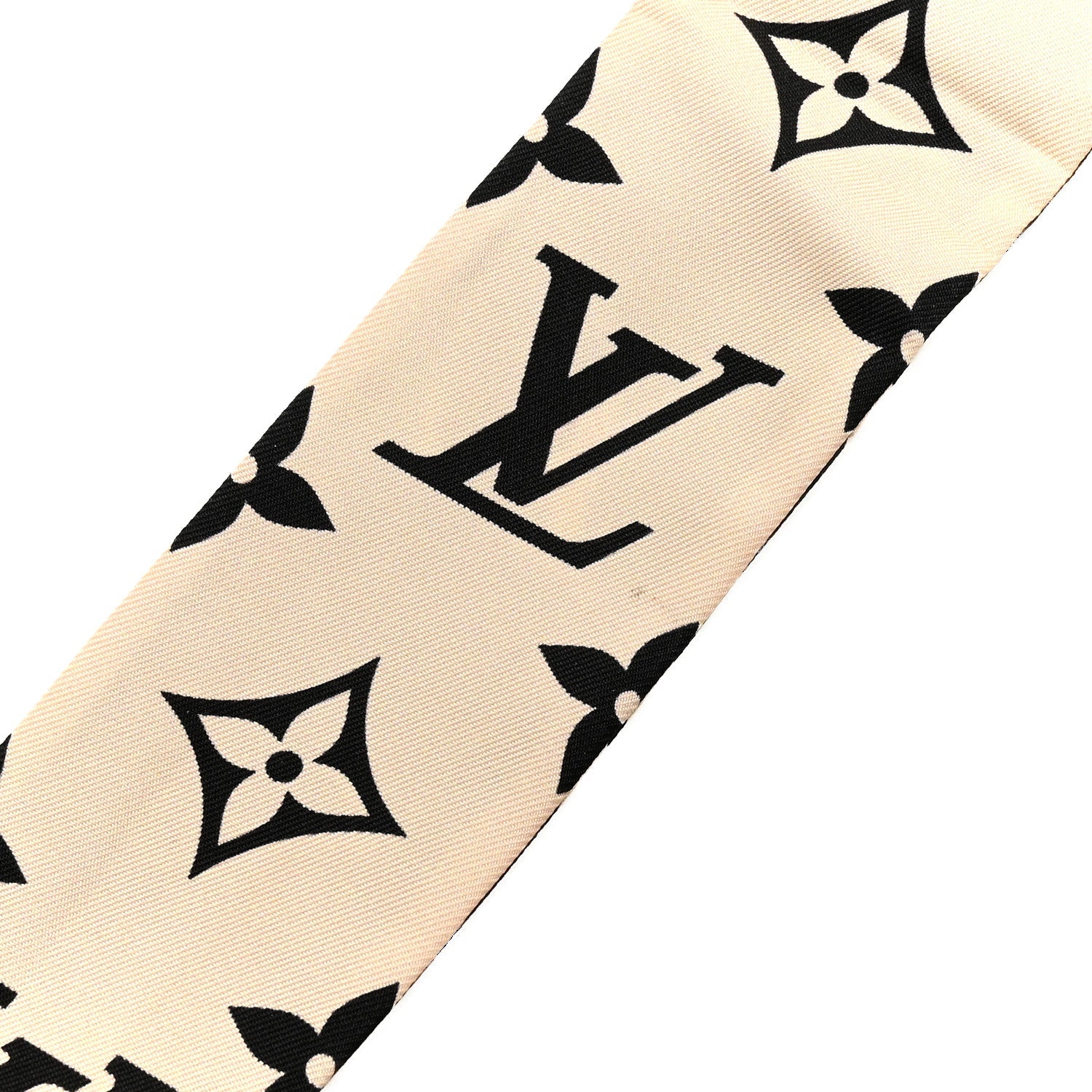 Silk Monogram LV Crafty Bi Color BB Bandeau Black Cream