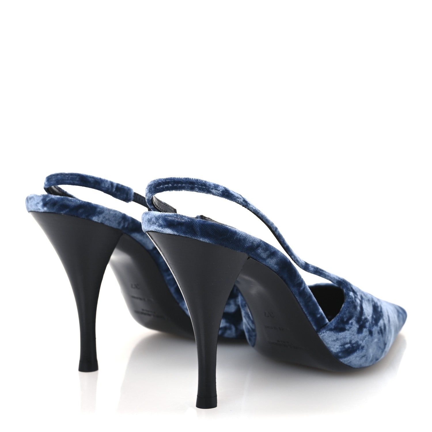 Velluto Mastrop Tom 90 Dream Slingback Pumps 37 Denim