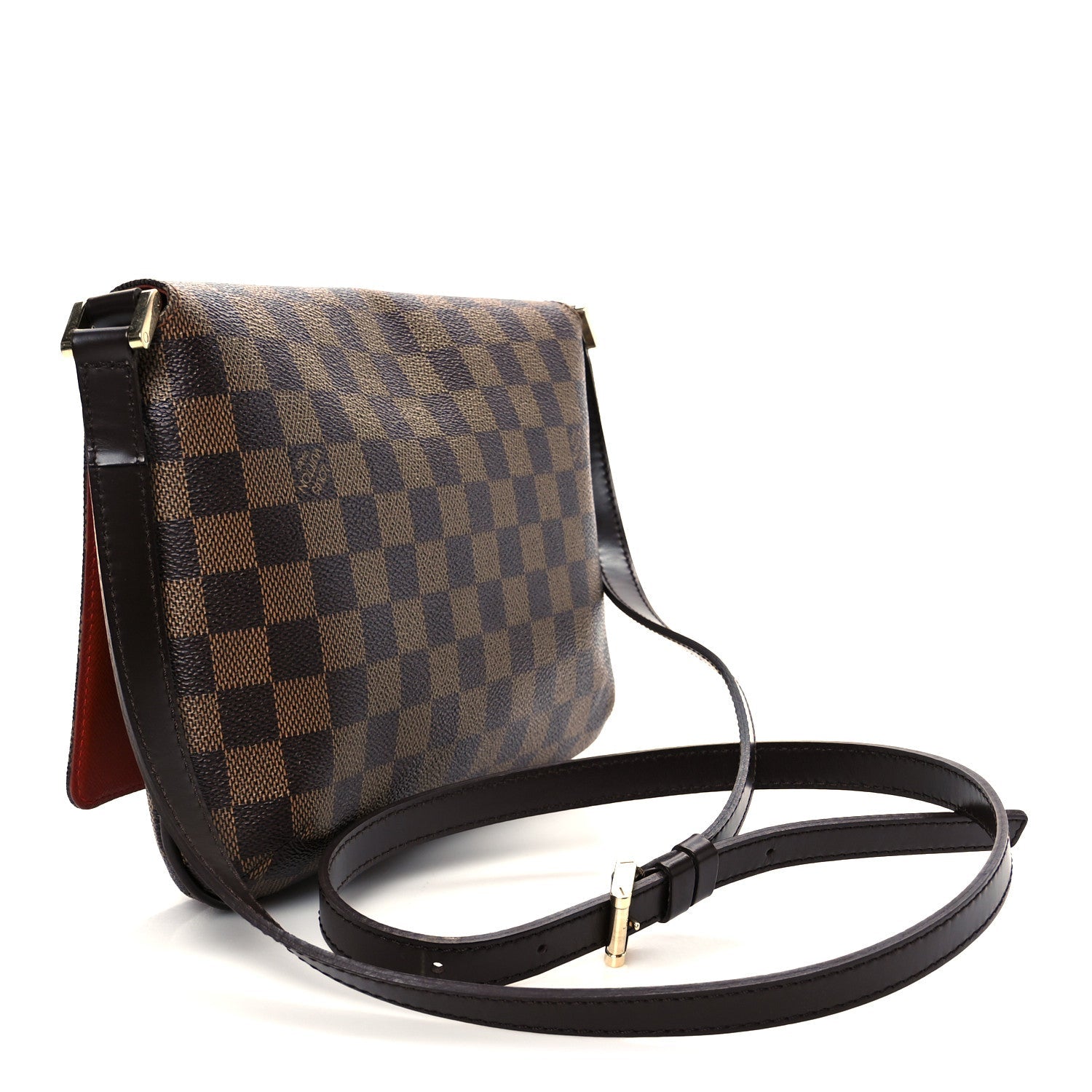 Damier Ebene Musette Tango Long Strap