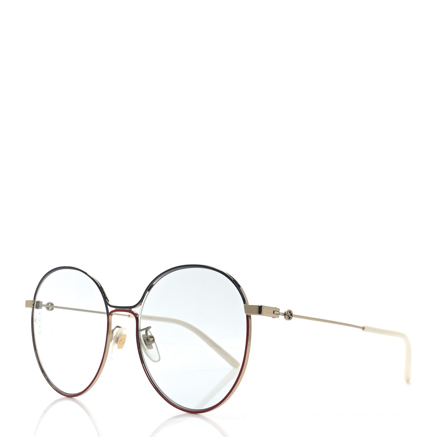 Metal Round Sunglasses GG0395S Red Blue White