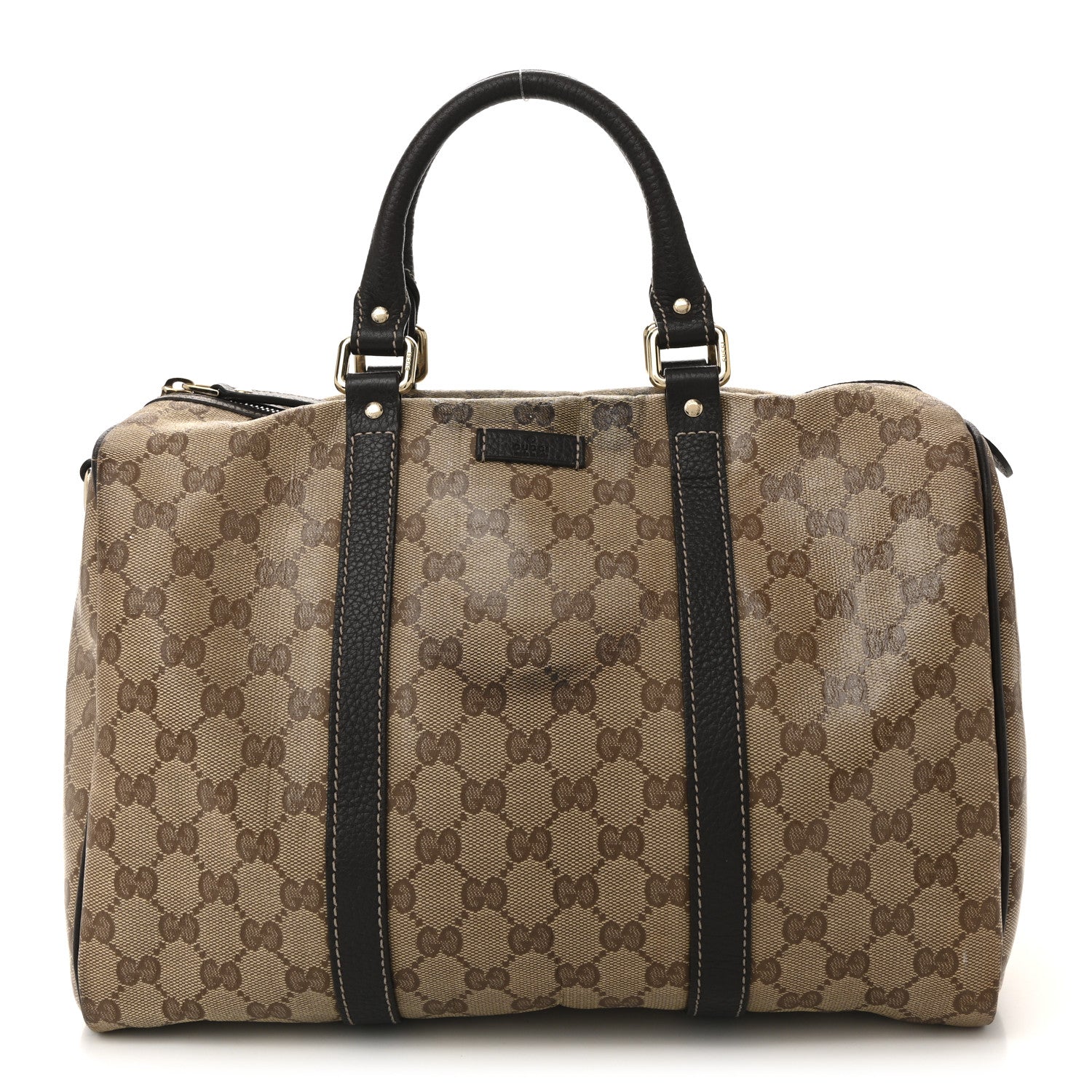 Crystal Monogram Medium Joy Boston Dark Brown
