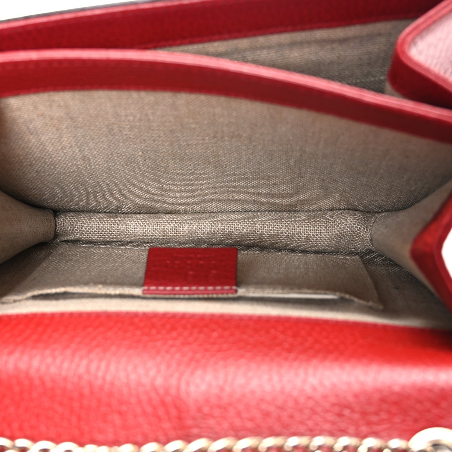 Dollar Calfskin Small Interlocking G Shoulder Bag Red