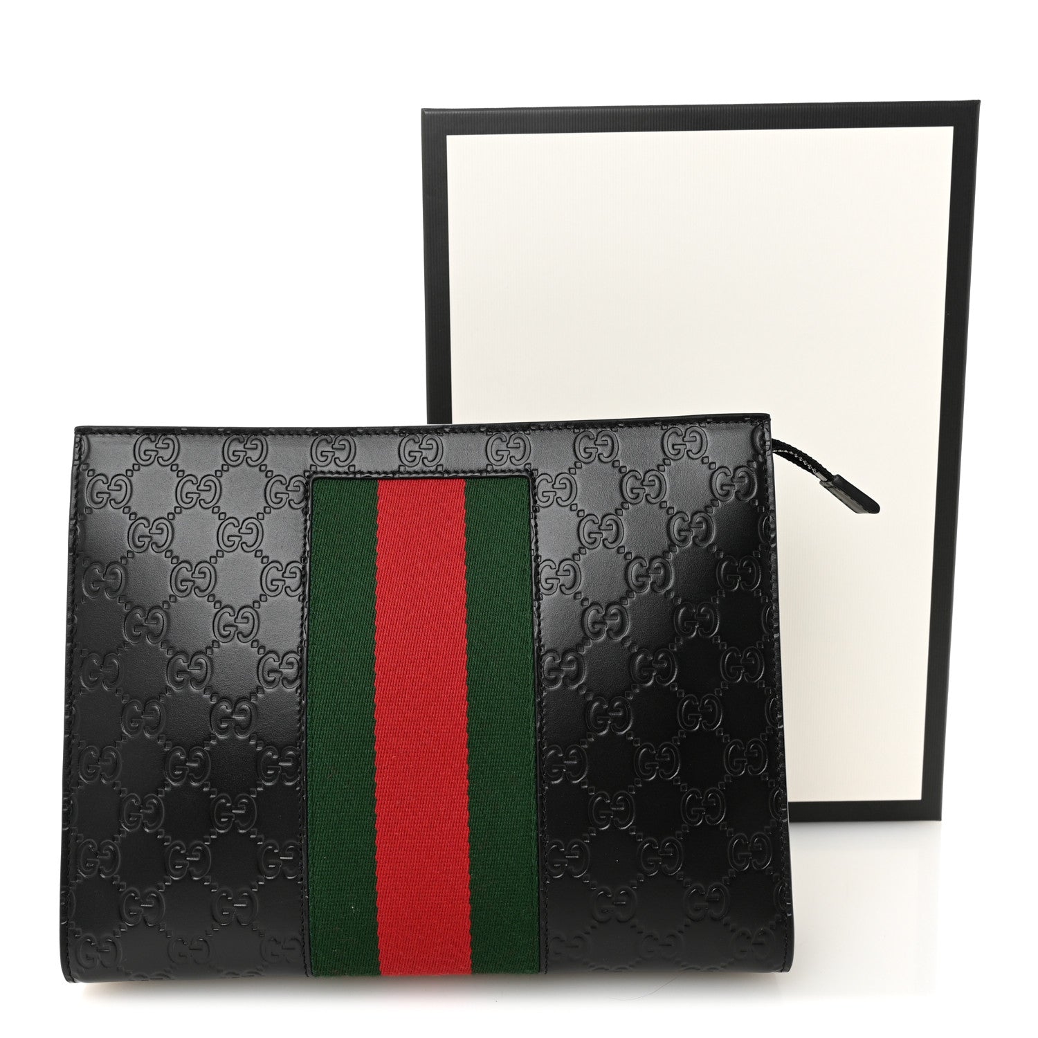 Guccissima Signature Web New Web Cosmetic Case Black