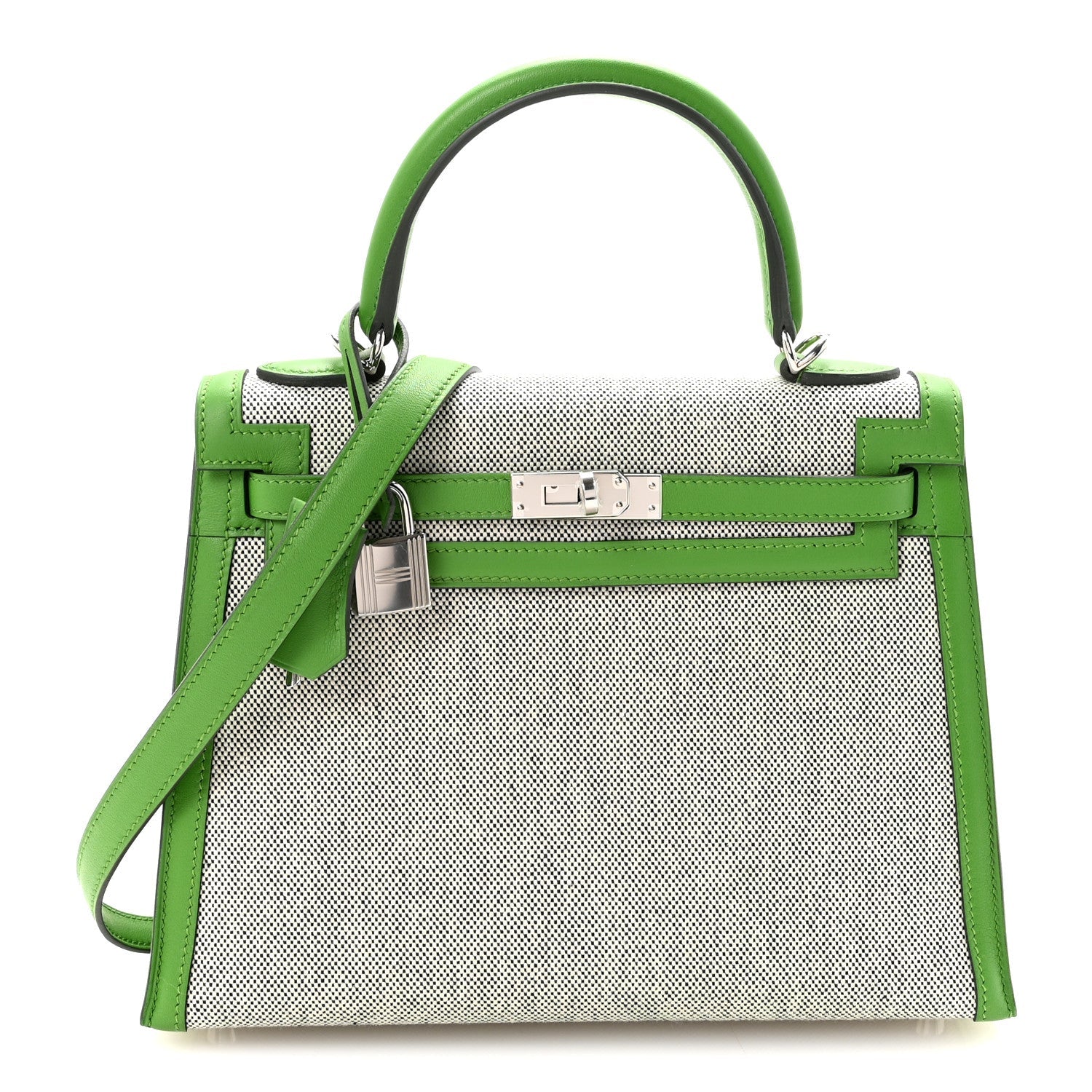 Toile H Swift Kelly Sellier 25 Ecru Vert Yucca