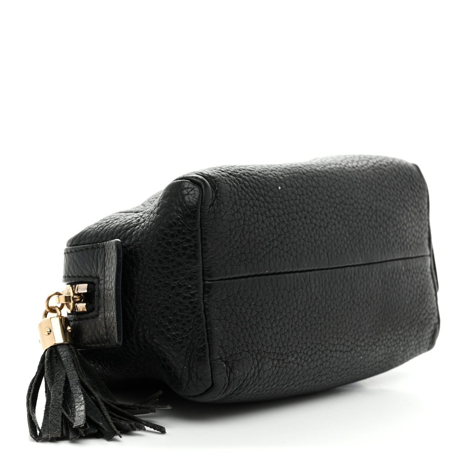 Pebbled Calfskin Medium Soho Cosmetic Case Black