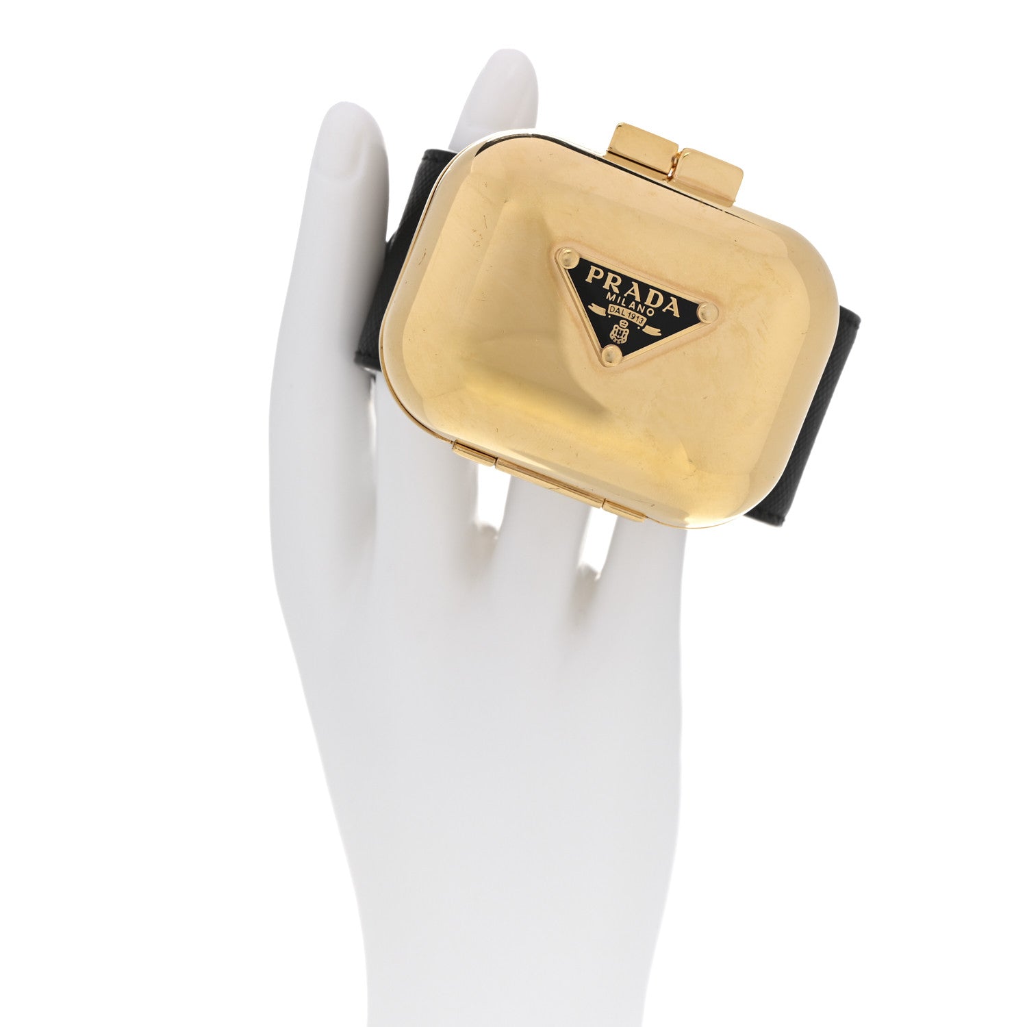 Saffiano Metal Wrist Case M Gold