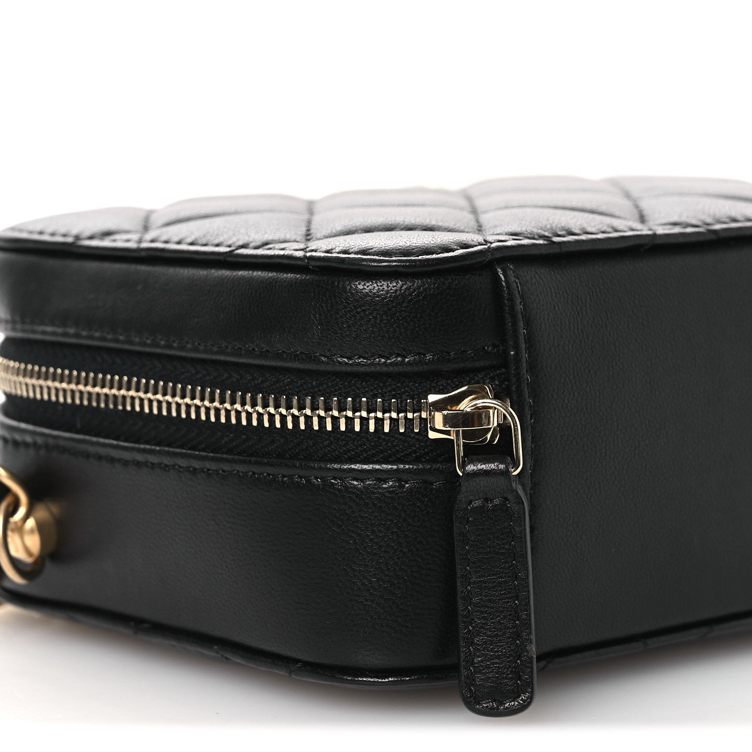 Lambskin Quilted CC Pearl Crush Camera Case Black