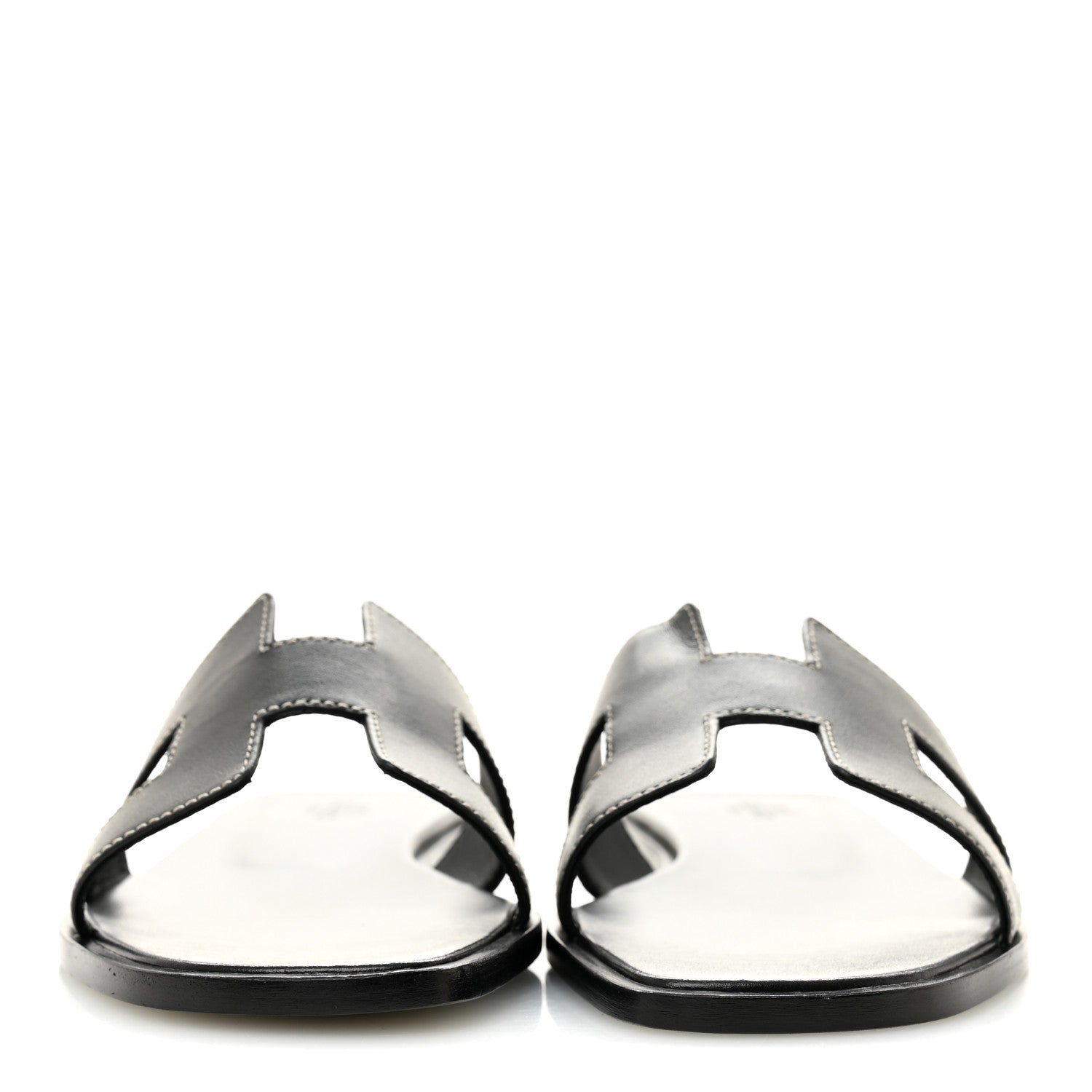 Box Calfskin Oran Sandals 39.5 Black