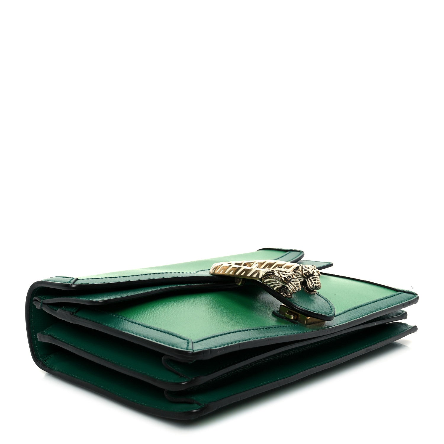 Azalea Calfskin Enamel Small Dionysus Shoulder Bag New Shamarock Emerald Off White