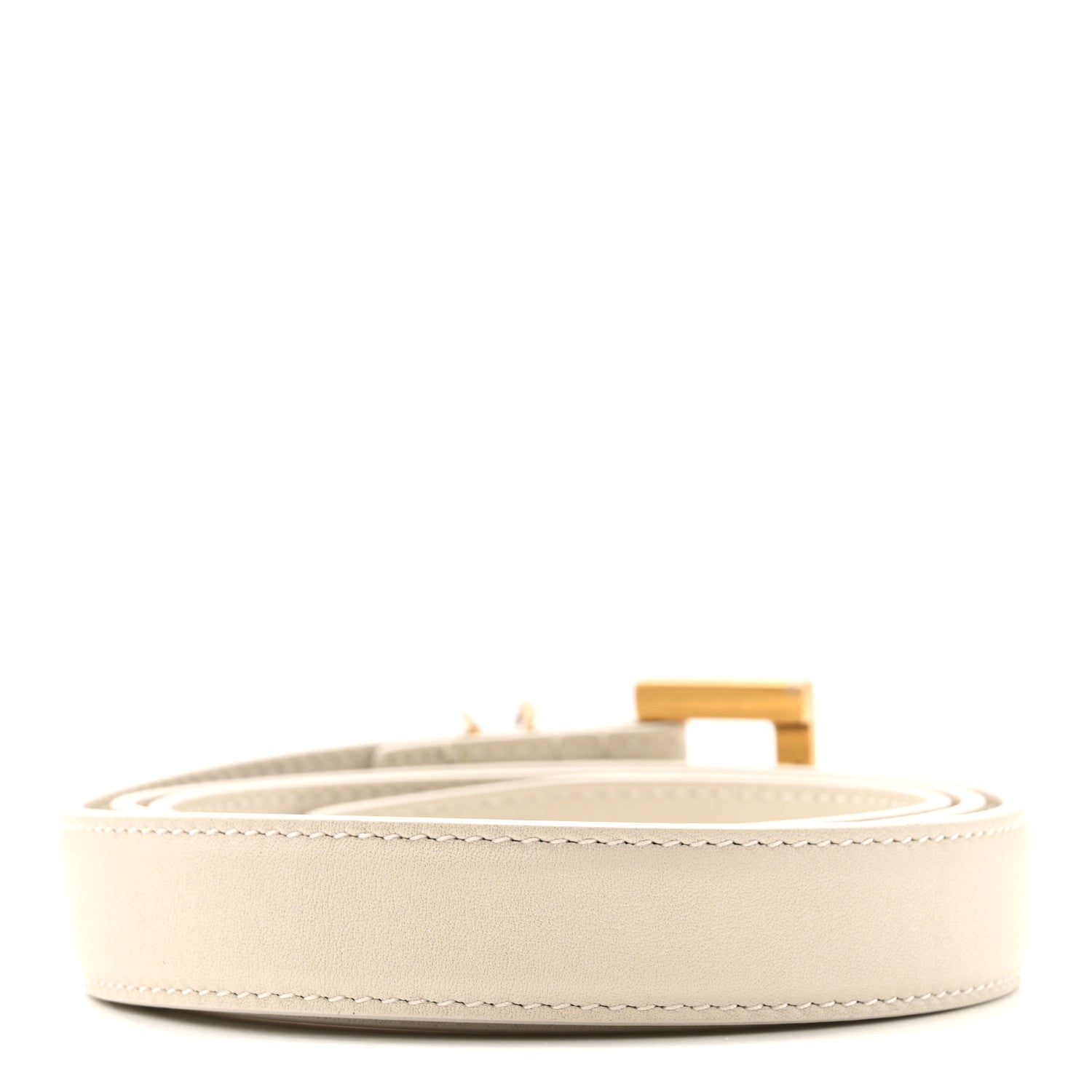 Smooth Calfskin Monogram Square Buckle Belt 80 32 Crema Soft