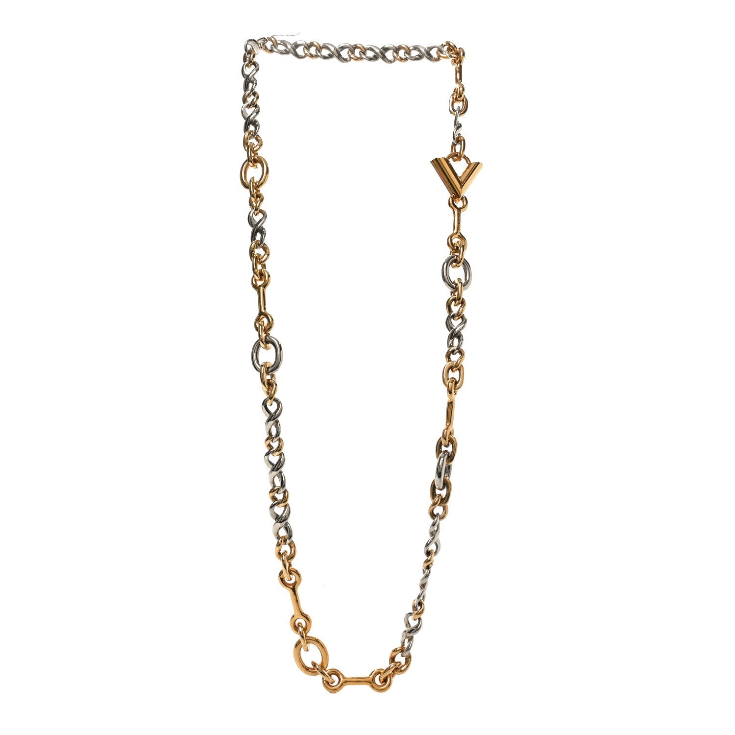 Metal Essential V Chain Necklace Gold Silver