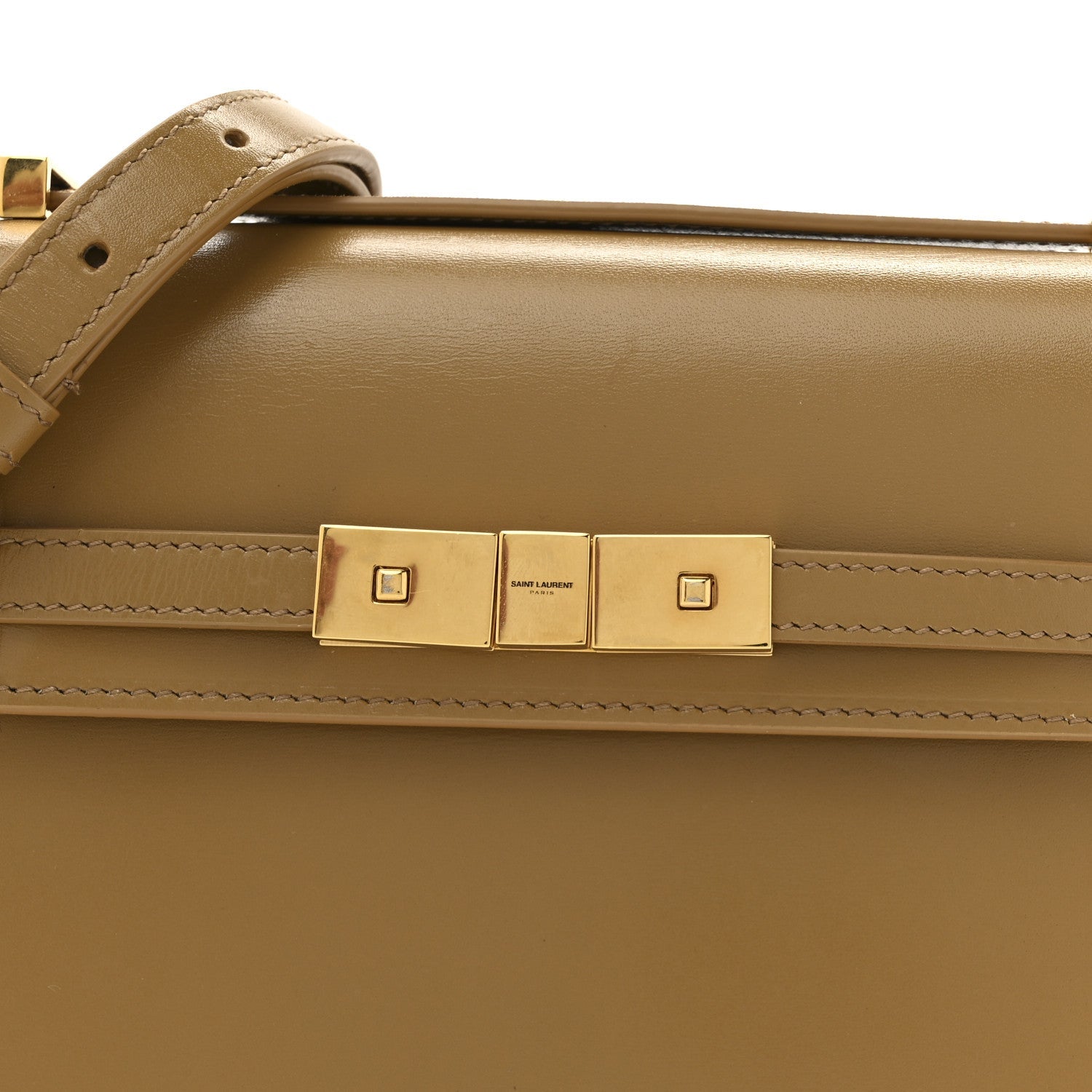 Smooth Calfskin Mini Manhattan Shoulder Bag Tabac Brown