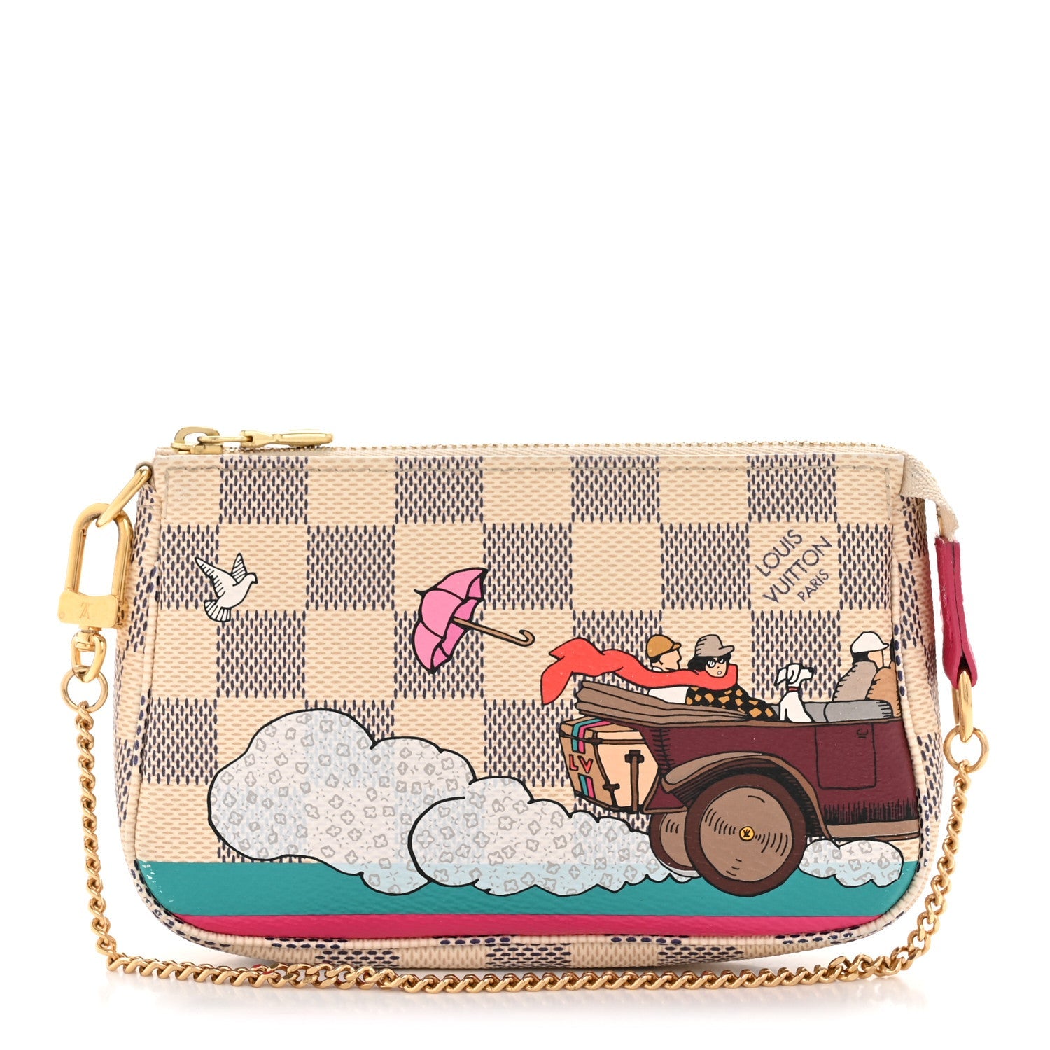 Damier Azur 2015 Christmas Animation Mini Pochette Accessories