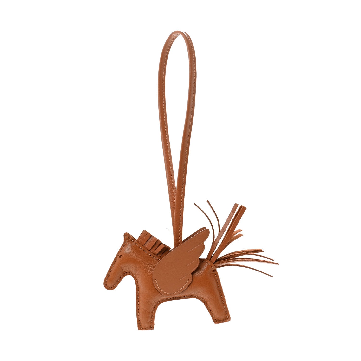 Milo Lambskin Swift Grigri Rodeo Pegase Horse Bag Charm PM Gold
