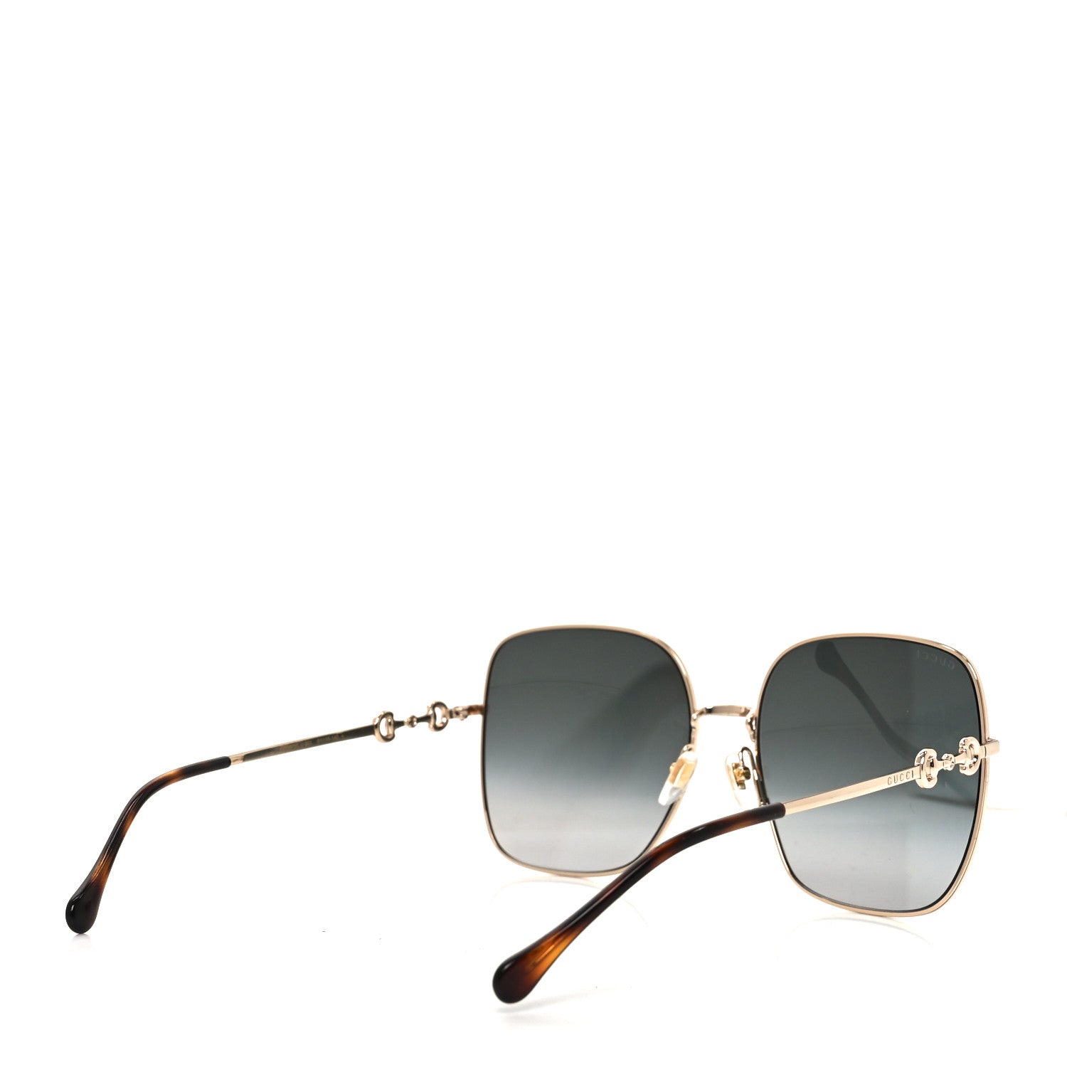 Metal Horsebit Square Sunglasses GG0879S Gold