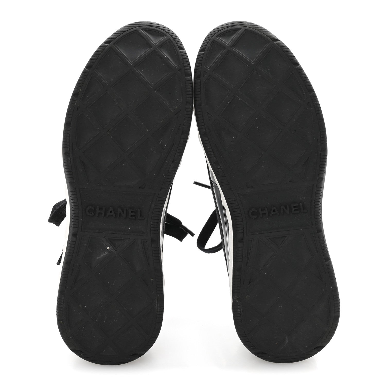 Velvet Calfskin Mixed Fibers CC Sneakers 38 Black