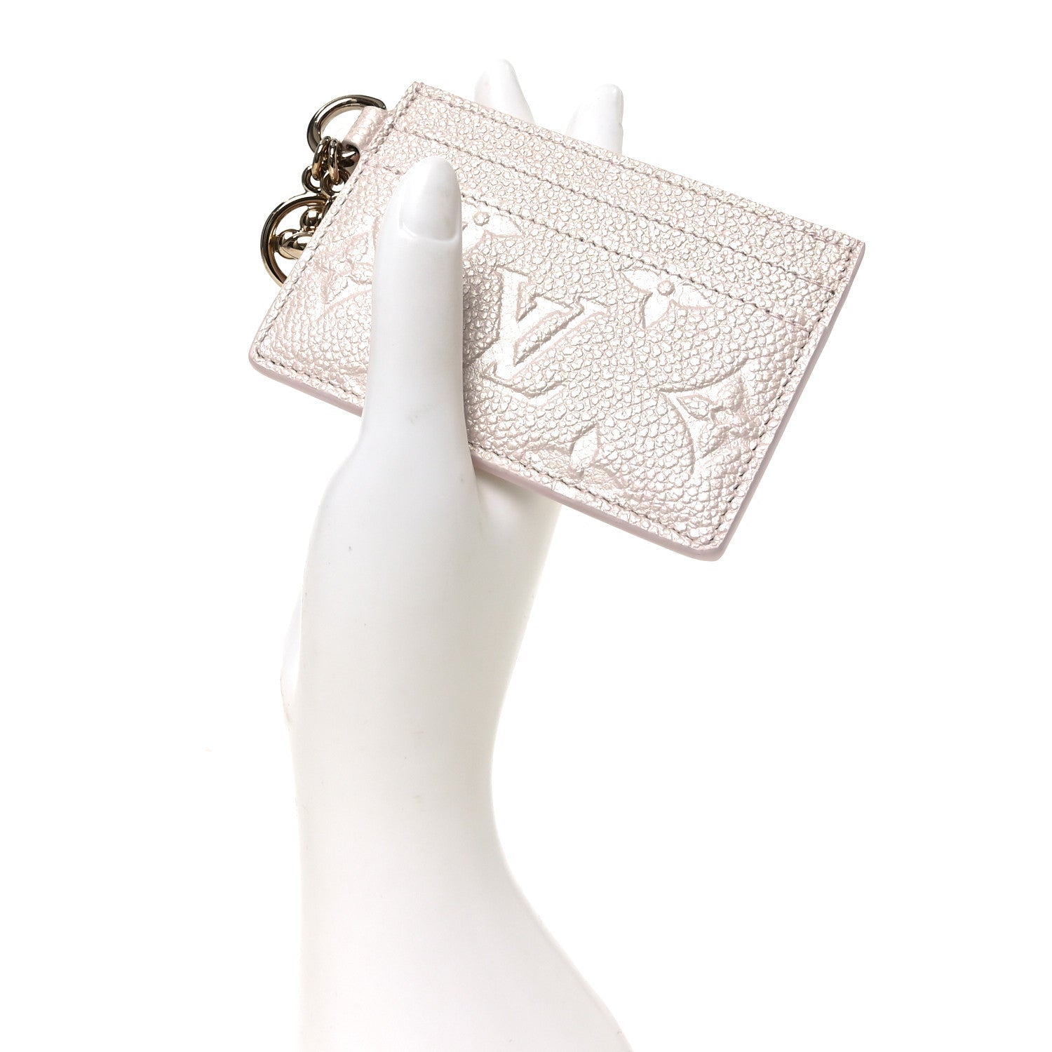 Empreinte Monogram LV Charms Card Holder Snowy Pearl