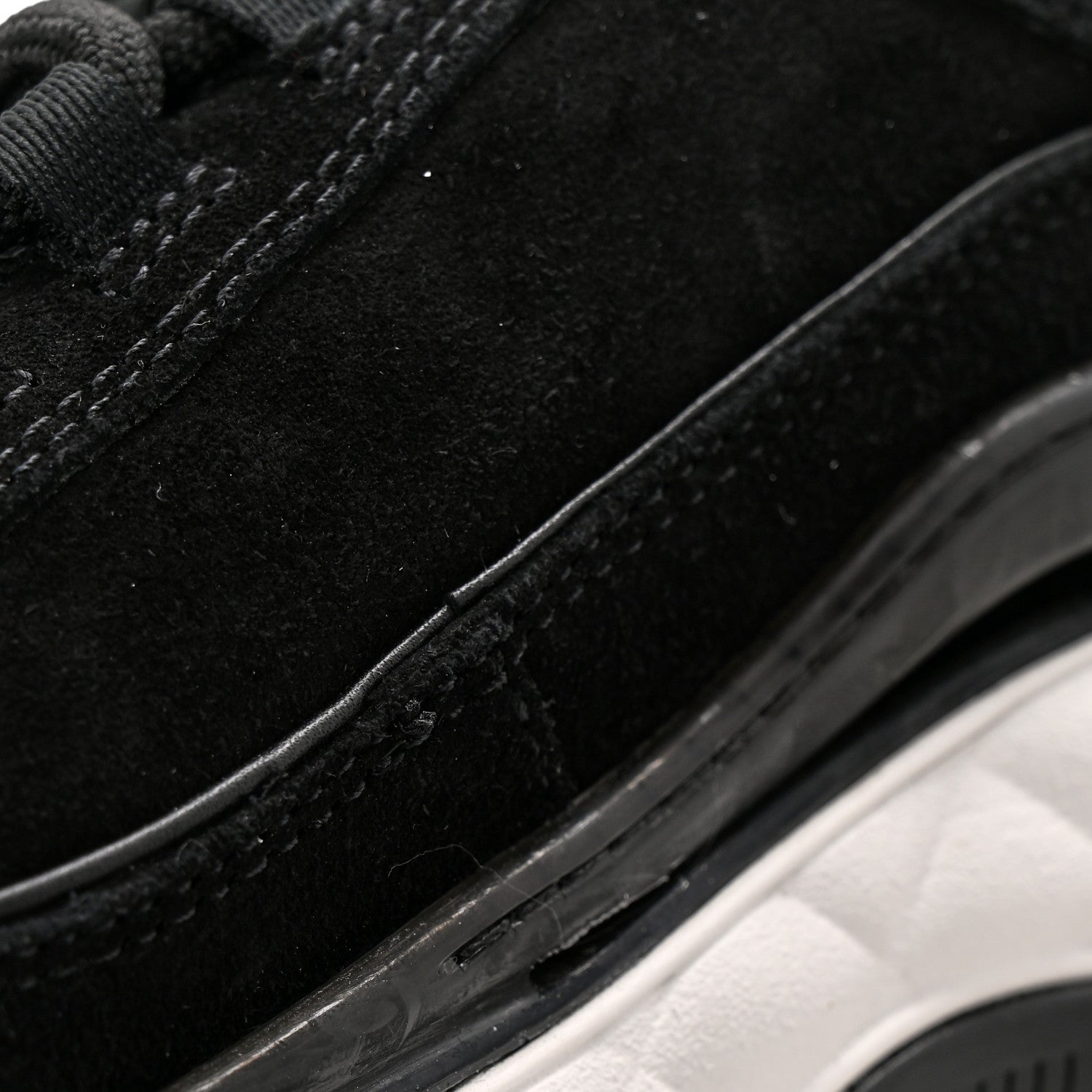 Suede Calfskin Nylon Grosgrain CC Sneakers 38.5 Black