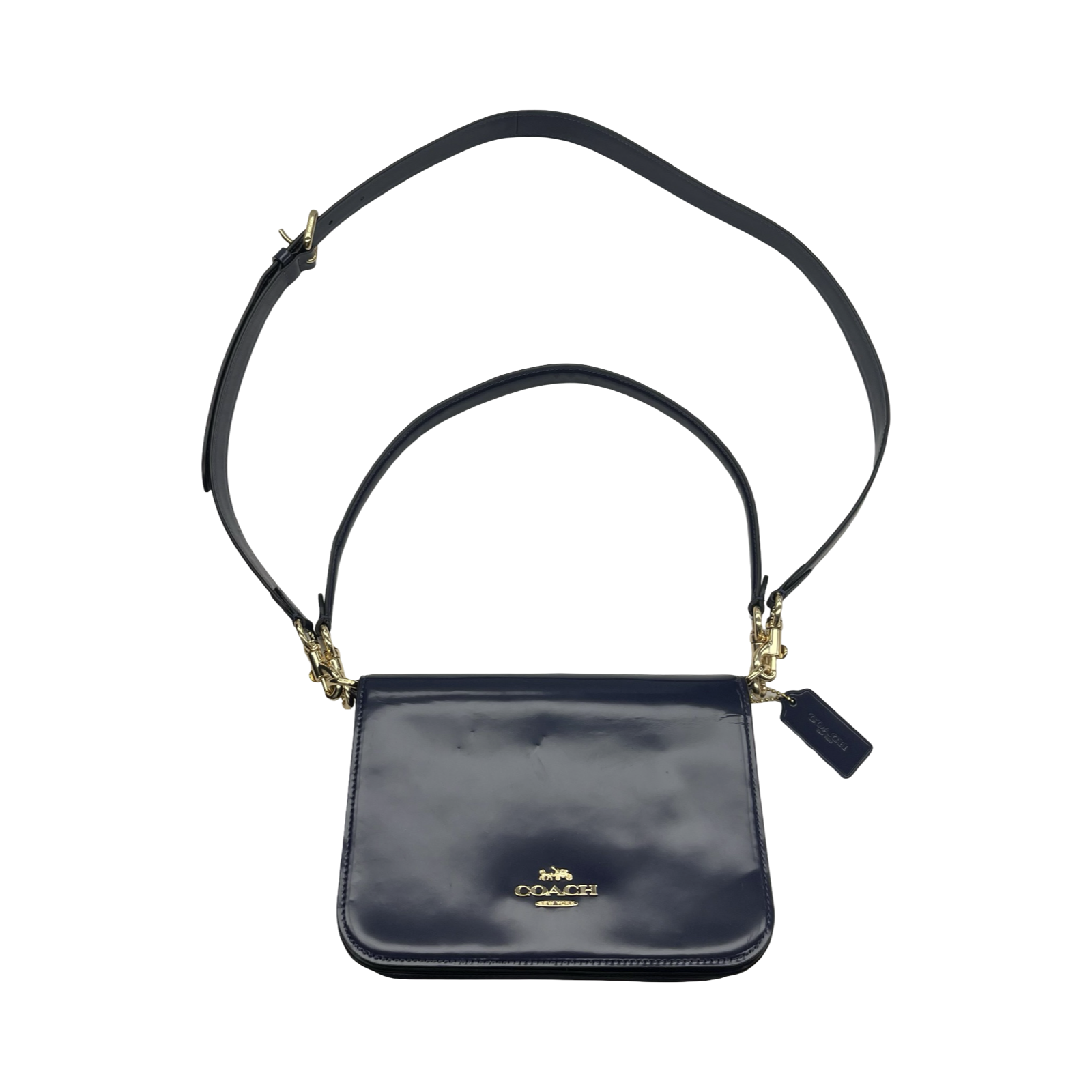 Crossbody Designer By Coach In Navy, Size:Medium