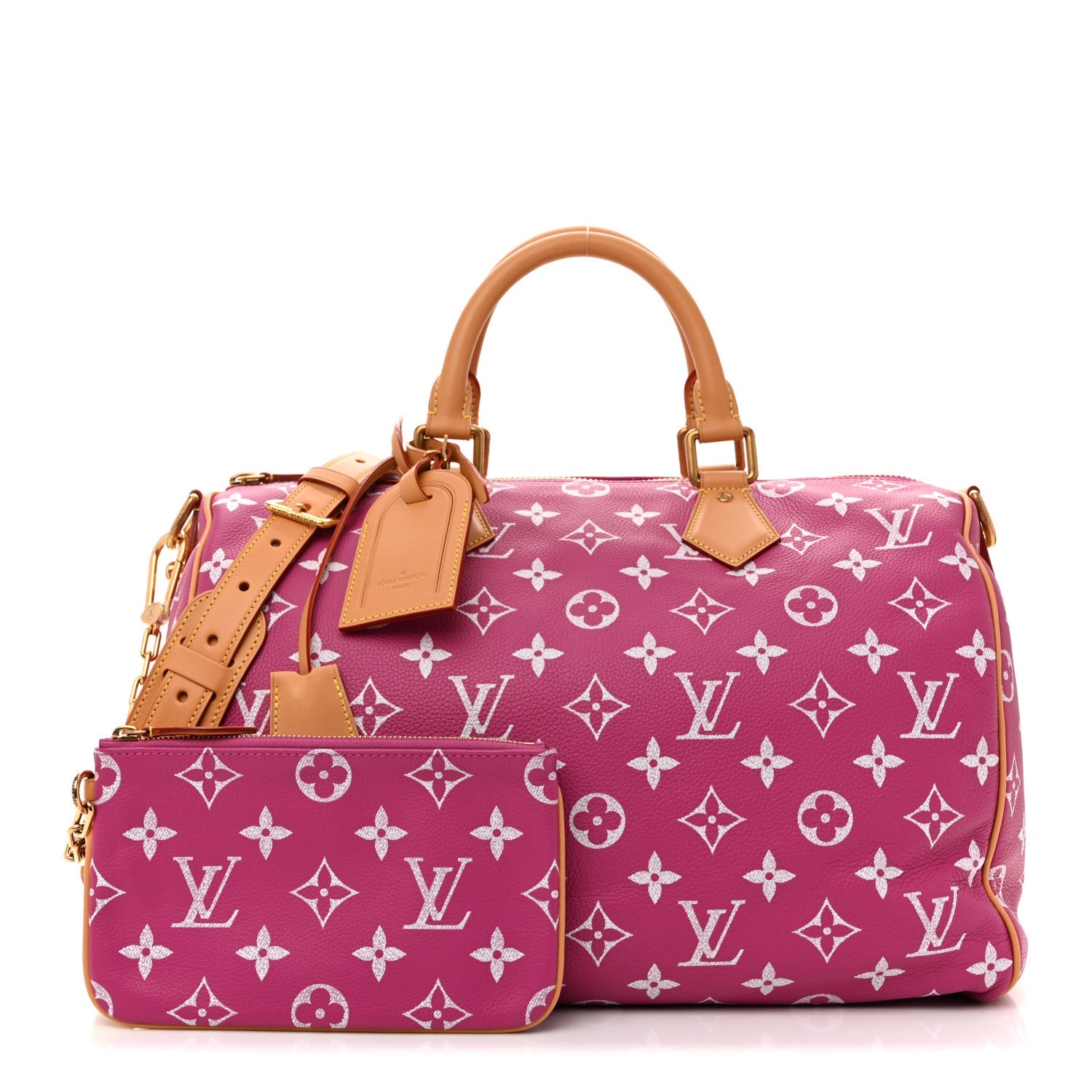 Calfskin Monogram Speedy P9 Bandouliere 40 Agate