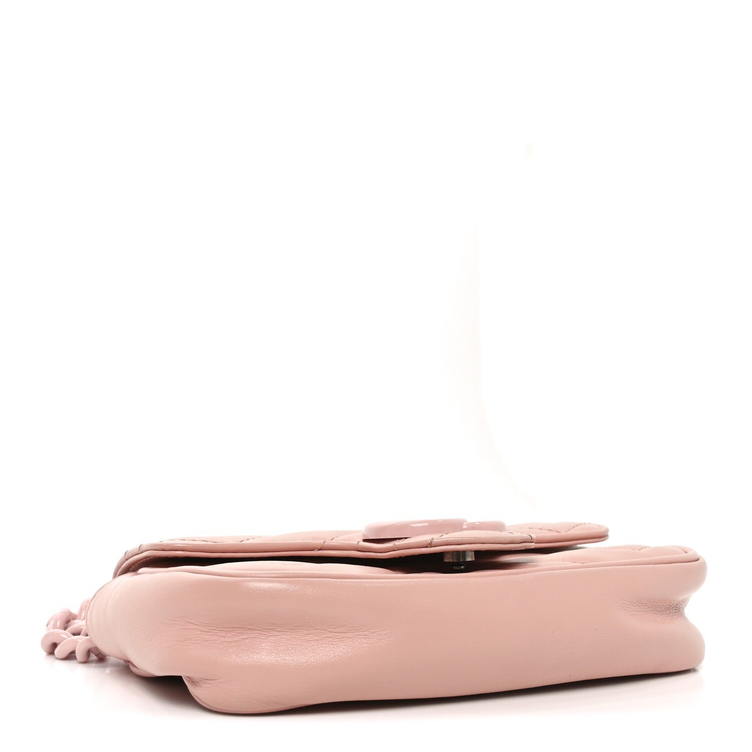 Calfskin Matelasse Monochrome GG Marmont Chain Belt Bag Perfect Pink